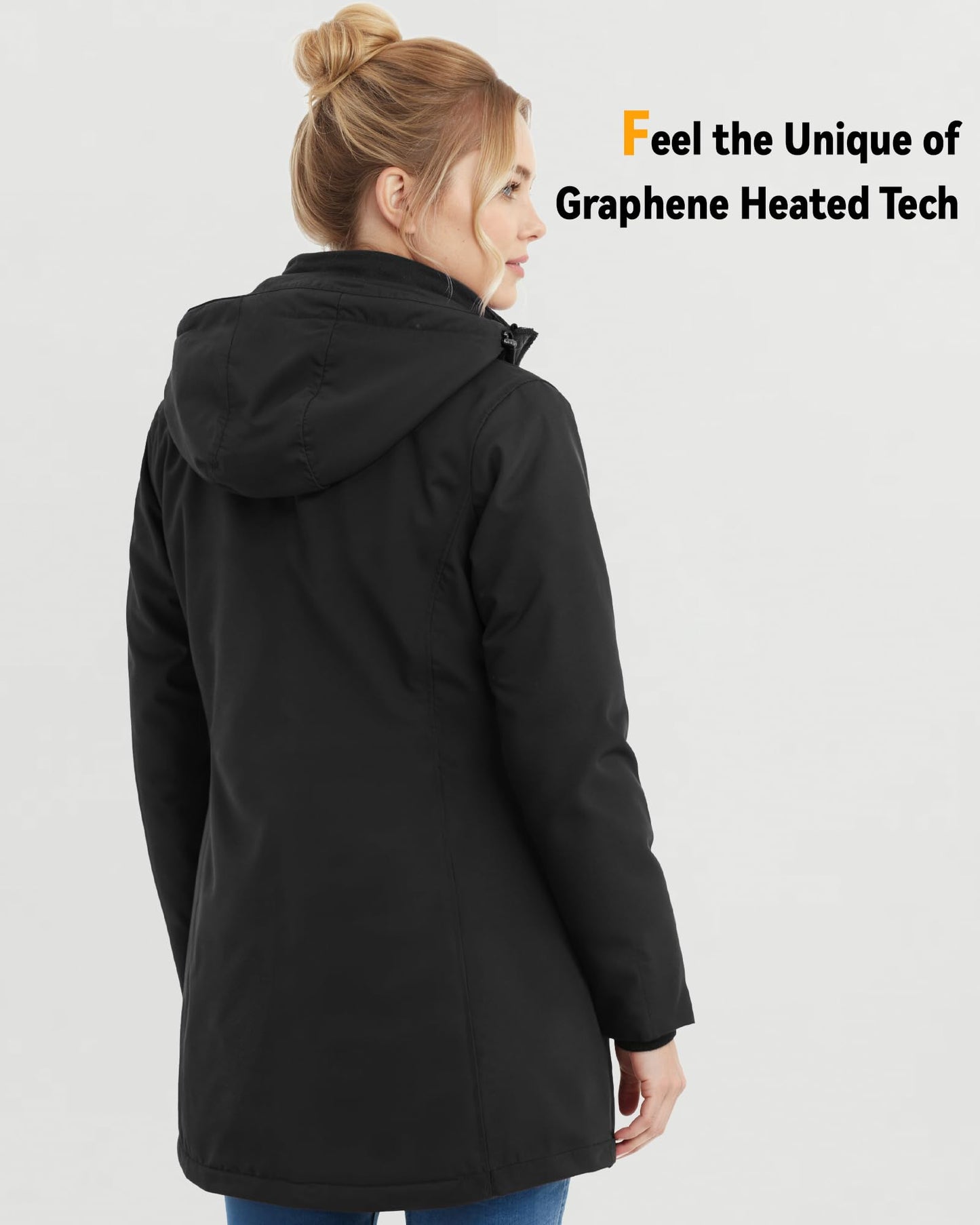 Graphene Women Heated Jacket 12V Fast Charge 18400mAh Large Capacity