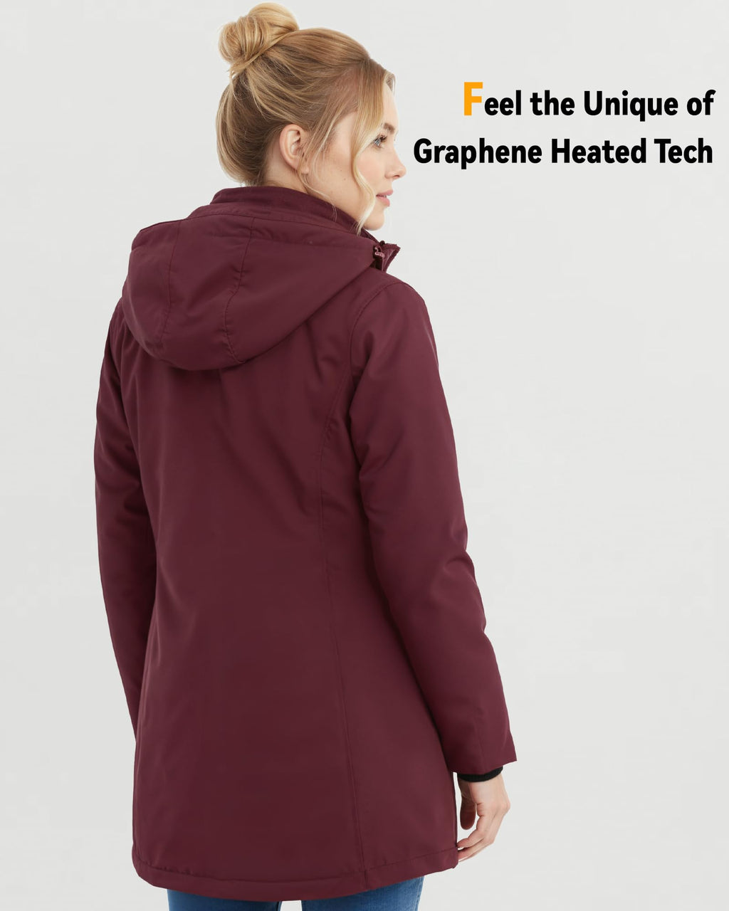 Graphene Women Heated Jacket 12V Fast Charge 18400mAh Large Capacity