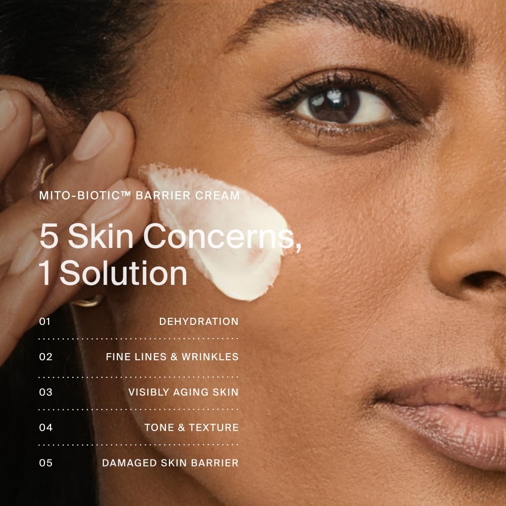 Timeline Mito-Biotic™ Travel Size Barrier Cream Nourishing Moisturizer With Peptides to Restore Dry Skin & Strengthen Barrier - .51 Fl Oz