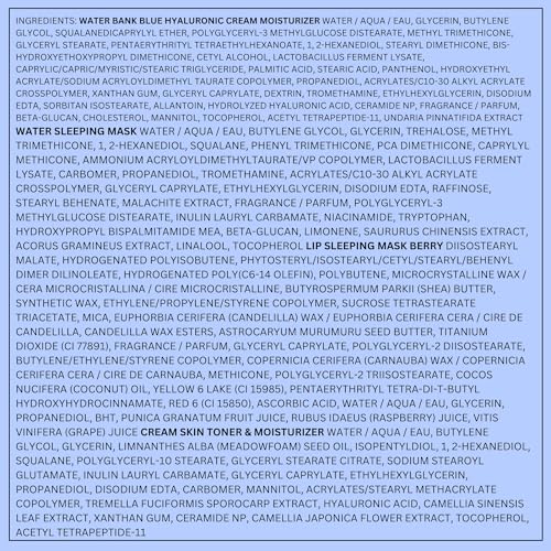 LANEIGE Water Bank Blue Hyaluronic Cream Moisturizer: Hydrating Korean Face Cream with Squalane & Ceramide for Skin Barrier Support, Dermatologist-Tested