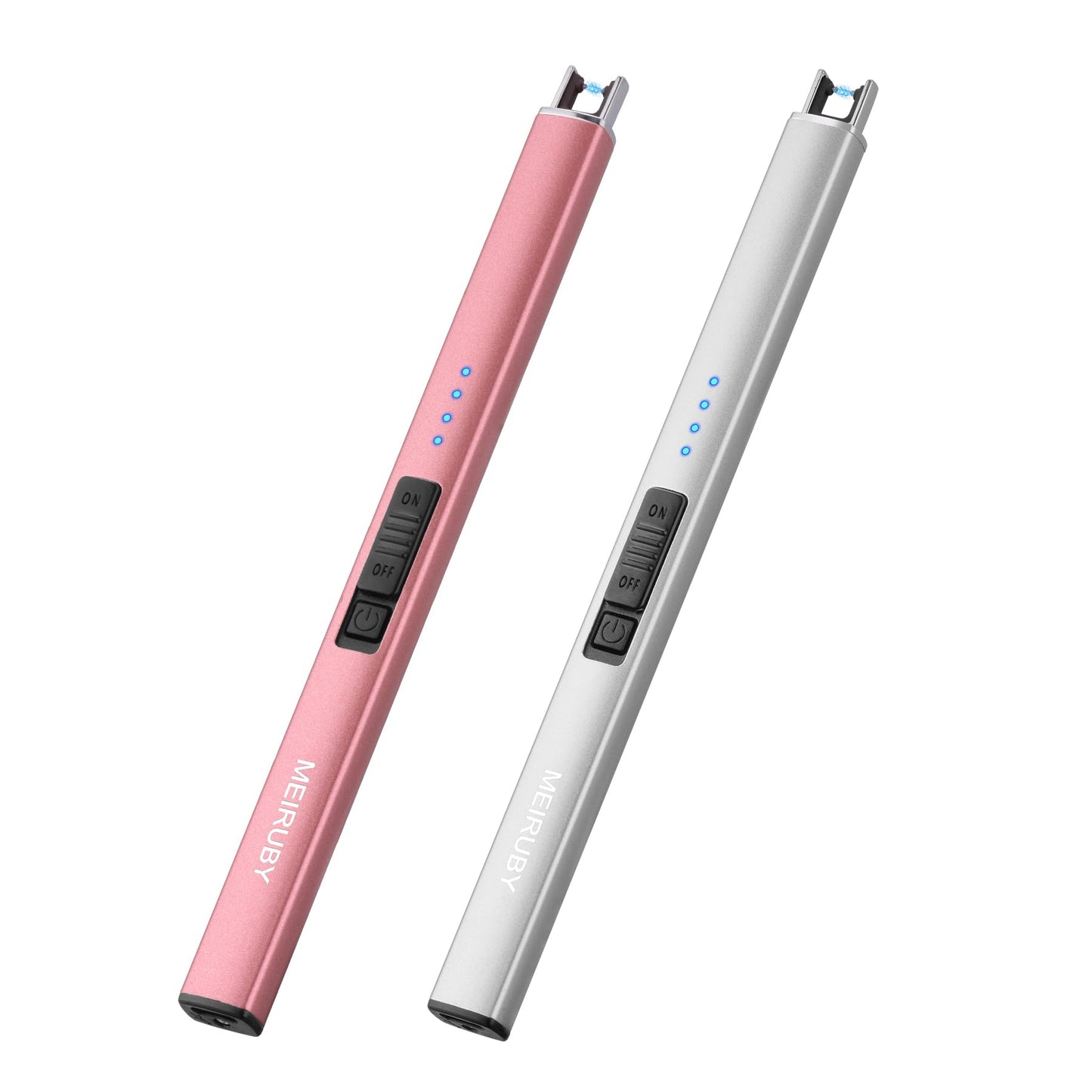 MEIRUBY Electric Candle Lighter, Christmas Stocking Stuffers Gifts for Women Mom Men Wife Sister, USB Arc Rechargeable Windproof Long Lighter for Candle BBQ Housewarming Birthday Gifts Idals