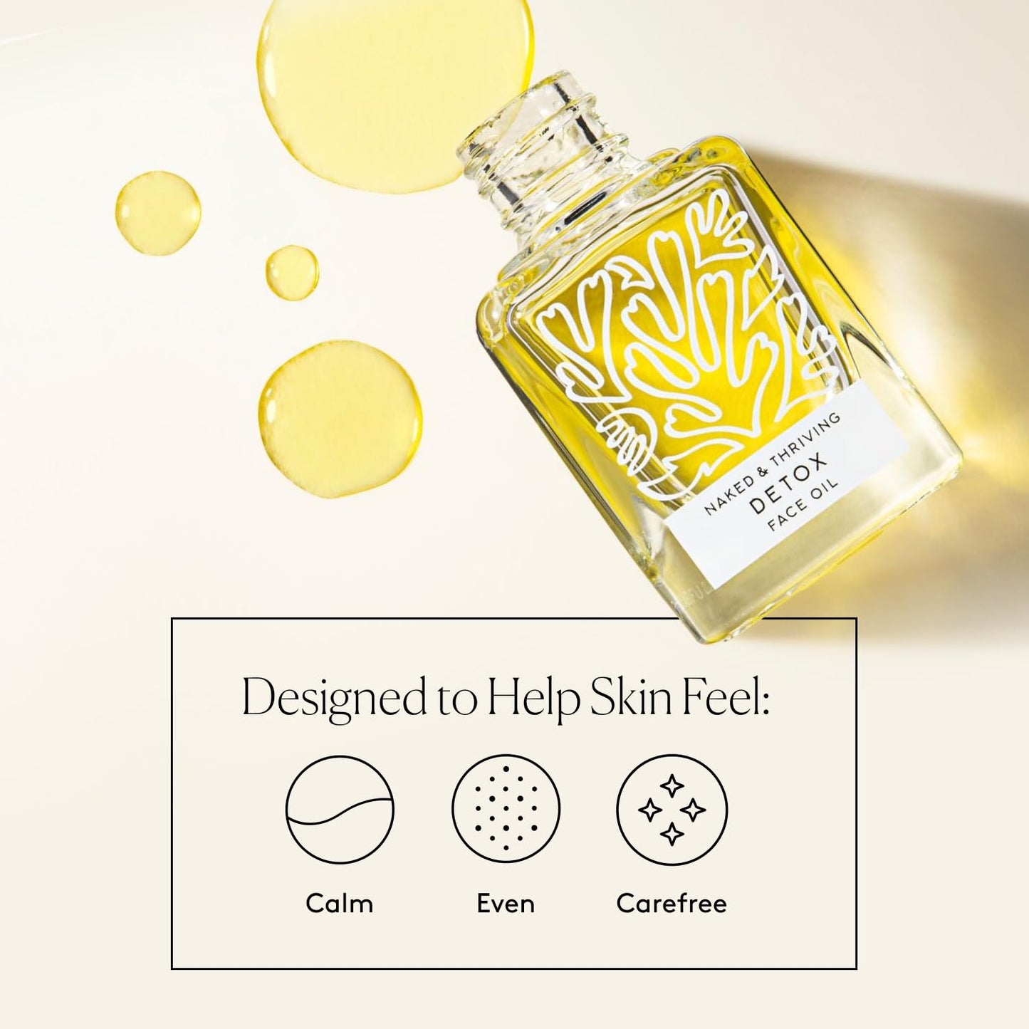 Naked & Thriving Detox Balancing Face Oil | Organic, Vegan, & Natural-Derived Skin Care | For Oily and Blemish-Prone Skin | with Jojoba, Primrose and Almond Oils f(1.18 oz/35 mL)