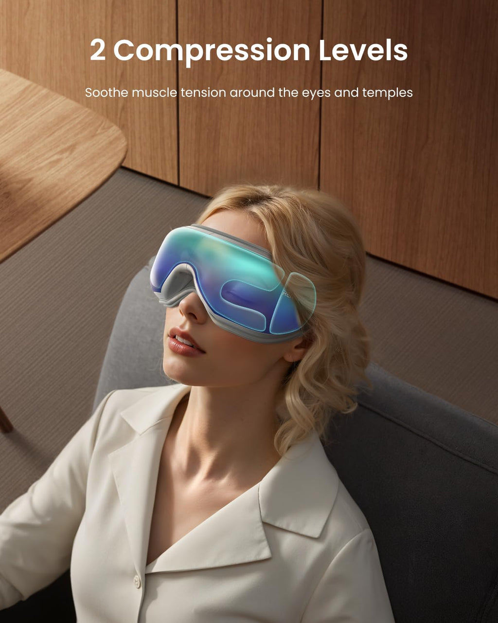 RENPHO Eyeris 1 Eye Massager with Remote, Christmas Birthday Gifts for Women Men, FSA Eligible HSA Sleep Mask with Heat, Compression, Headache Massager Scalp for Strain Relief Migraine Relief Stye Eye