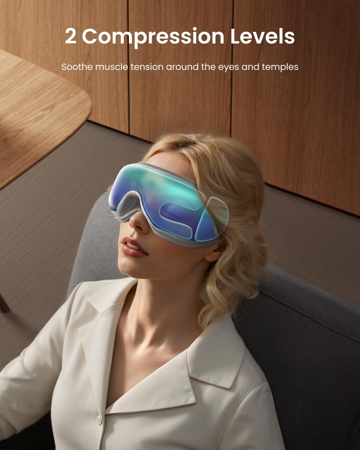 RENPHO Eyeris 1 Eye Massager with Remote, Christmas Birthday Gifts for Women Men, FSA Eligible HSA Sleep Mask with Heat, Compression, Headache Massager Scalp for Strain Relief Migraine Relief Stye Eye