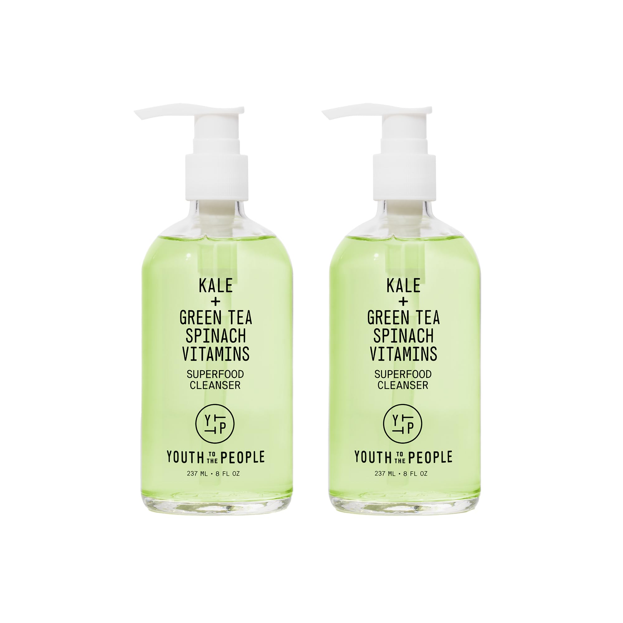 Youth To The People Superfood Facial Cleanser - Kale + Green Tea Daily Face Wash, Gentle Makeup Remover, with Soothing Antioxidants for Glowing Skin, pH Balance, Clean Pores, Sulfate-free, Refillable