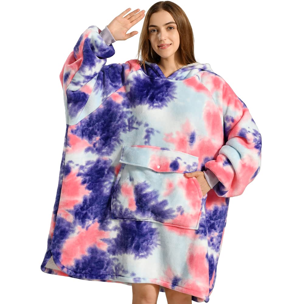 Krifey Wearable Blanket Hoodie, Oversized Sherpa Fleece Sweatshirt with Giant Pocket, Birthday Gifts for Women, Warm Christmas Gift for Mom, Wife, or Girlfriend