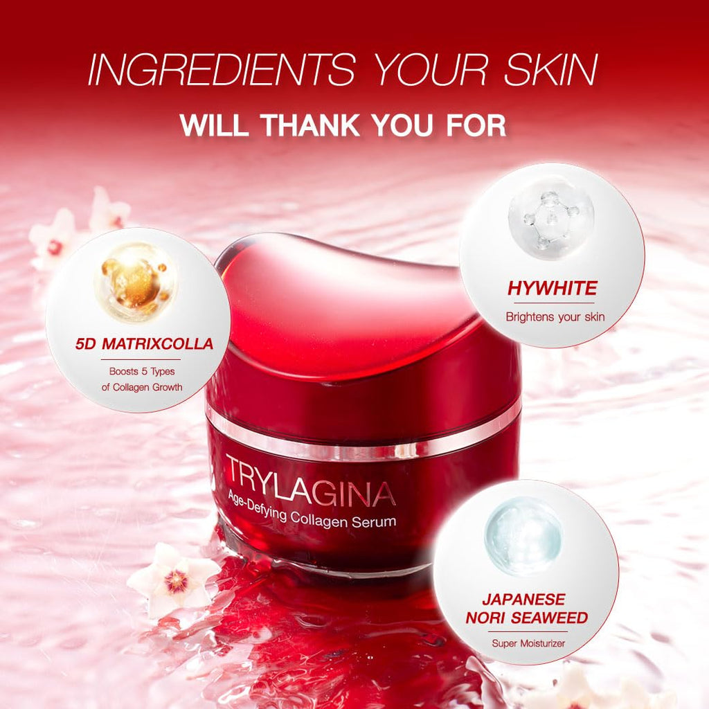 12X Age-Defying Collagen Serum, Anti Aging Face Cream, Anti Wrinkle Cream for Women, Face cream for Women, Anti Aging Skin Care, Brightening Serum, Hydration - 1.05oz