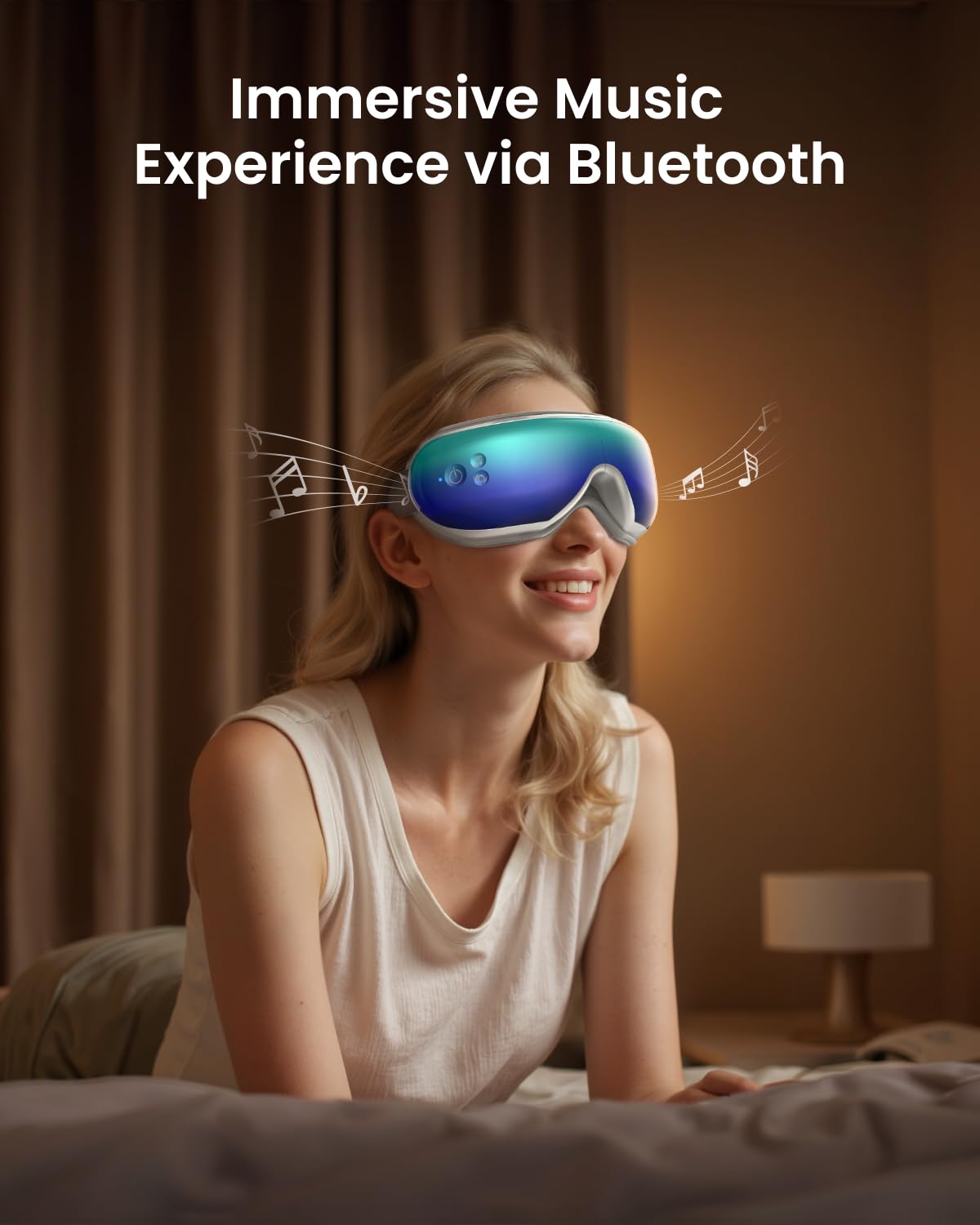 RENPHO Eyeris 1 Eye Massager with Remote, Christmas Birthday Gifts for Women Men, FSA Eligible HSA Sleep Mask with Heat, Compression, Headache Massager Scalp for Strain Relief Migraine Relief Stye Eye