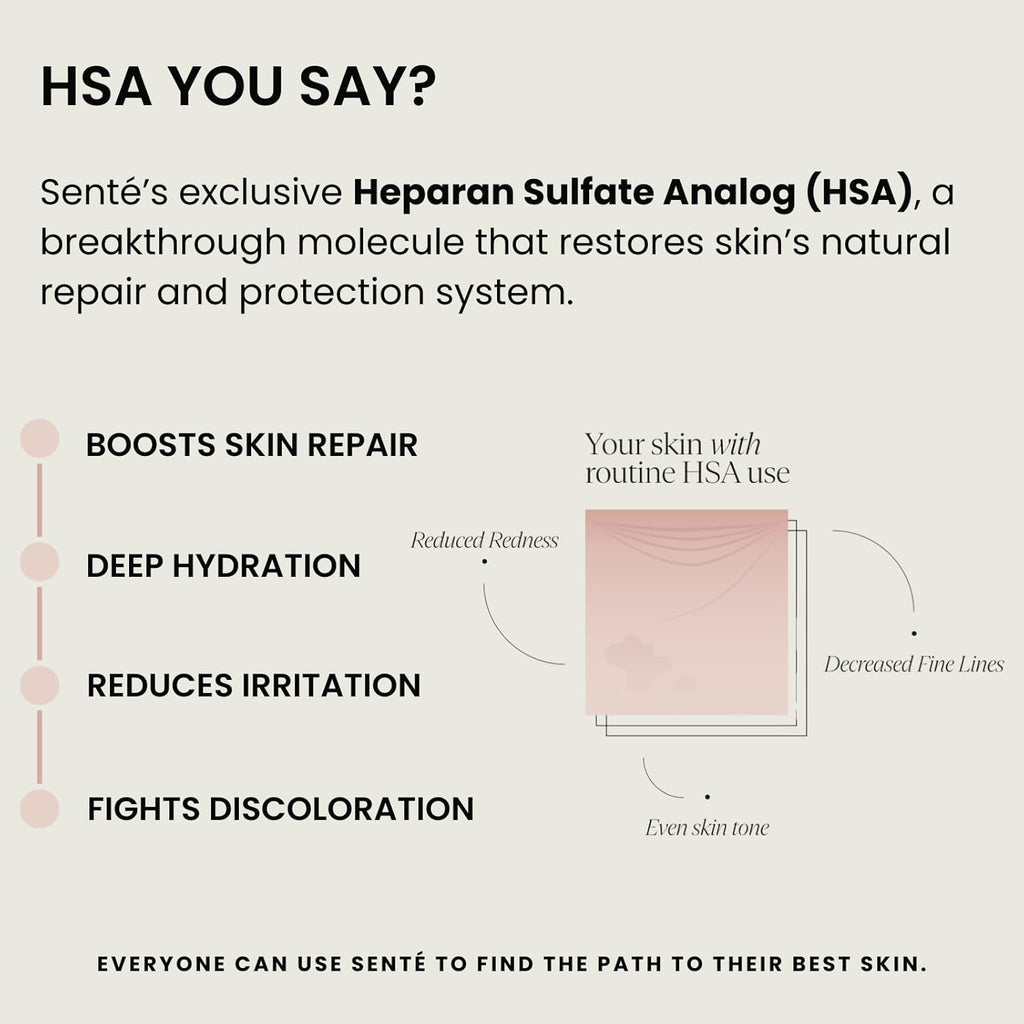Senté HydraFirm Serum | Supports Collagen and Elastin Production | Restores Firmness and Plumps Skin | Formulated with Patented HSA and Peptides | 1 Fl Oz