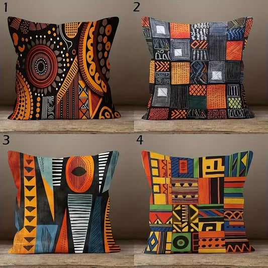 African Printed Pillow Covers 18x18
