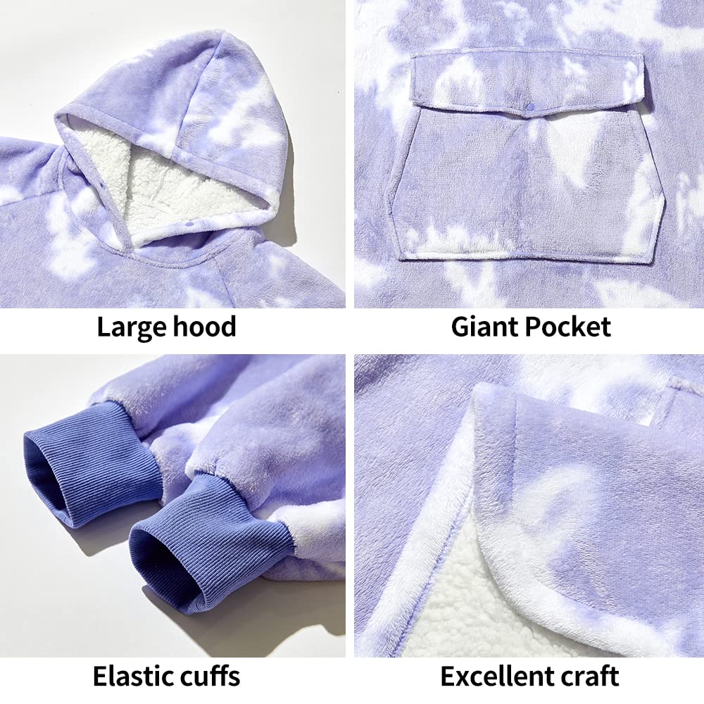 Krifey Wearable Blanket Hoodie, Oversized Sherpa Fleece Sweatshirt with Giant Pocket, Birthday Gifts for Women, Warm Christmas Gift for Mom, Wife, or Girlfriend