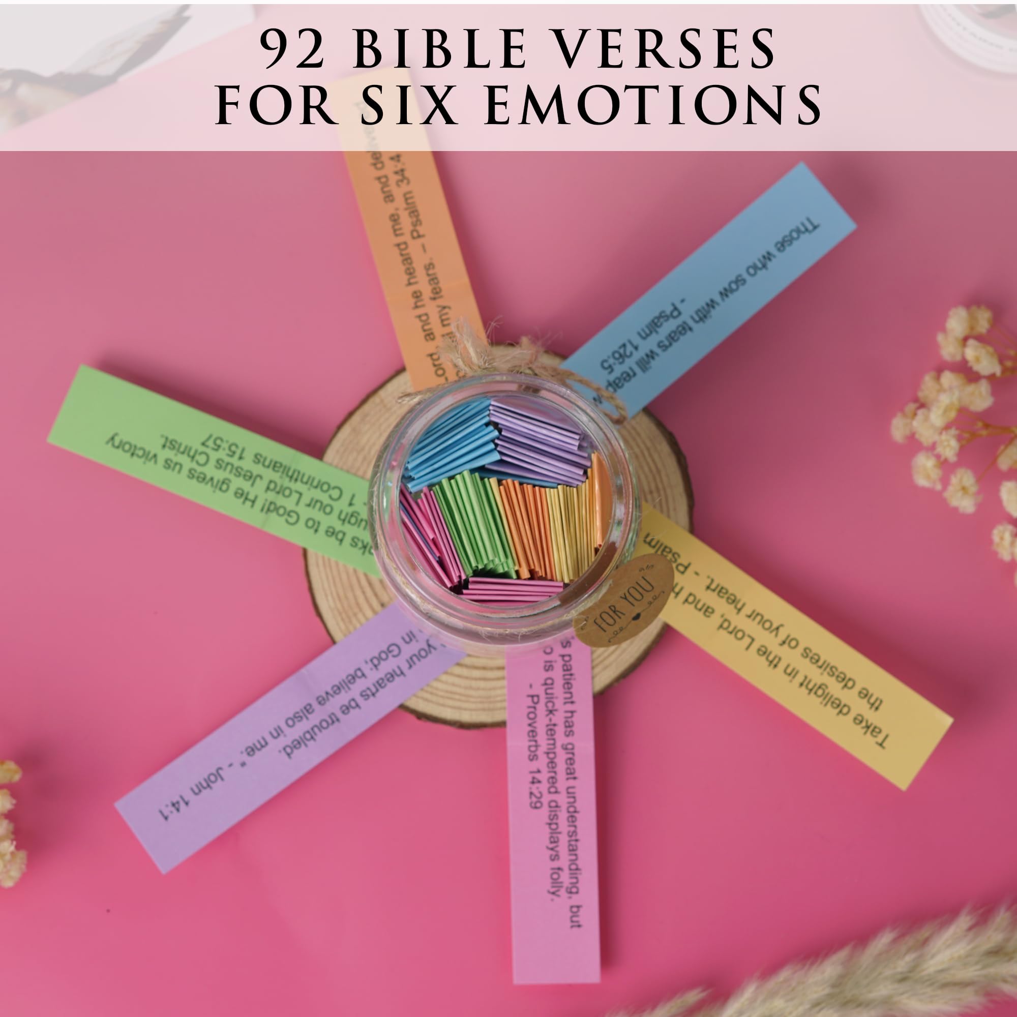 Read This When Bible Verses Jar for Daily Encouragement – Christian, Birthday & Christmas Gifts for Women; Great Gift for Mom, White Elephant Gift & Stocking Stuffer for Women