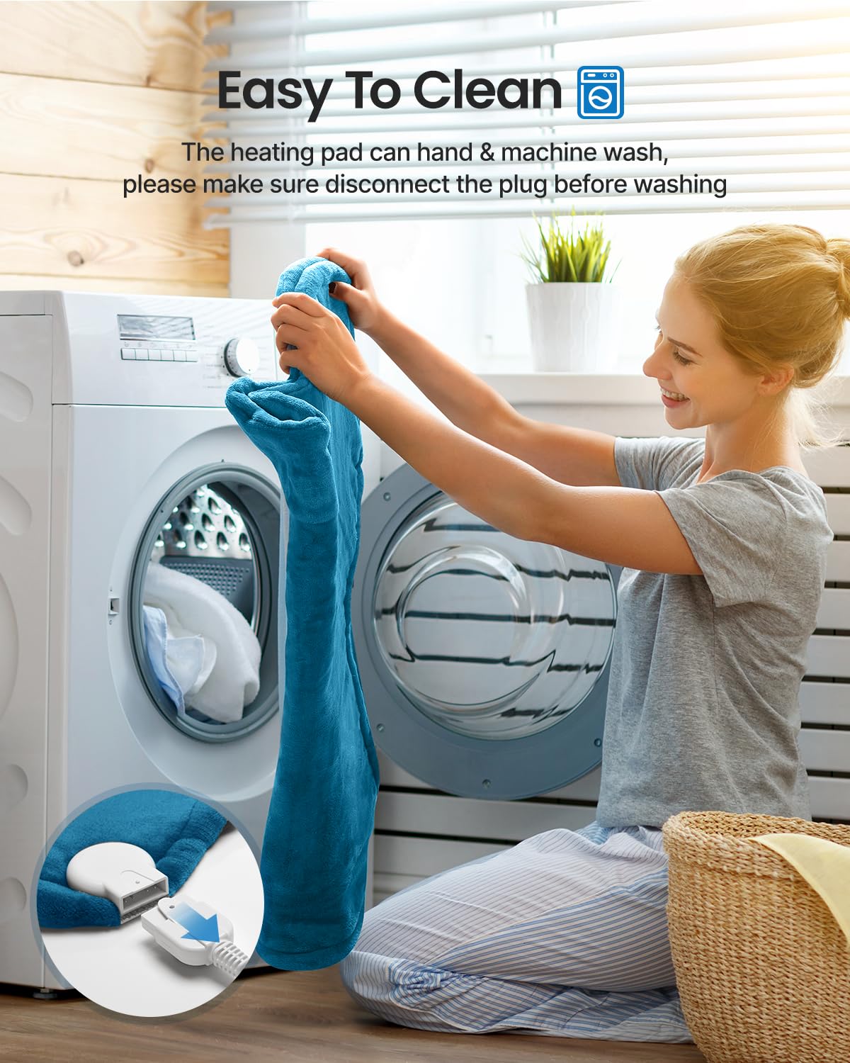 RENPHO Electric Heating Pad for Back, Birthday Christmas Gifts for Women Men Mom Dad Elderly, FSA Eligible Items Only List, Large Heat Pad for Neck Shoulders, 24"x33", ETL Certified, Gray