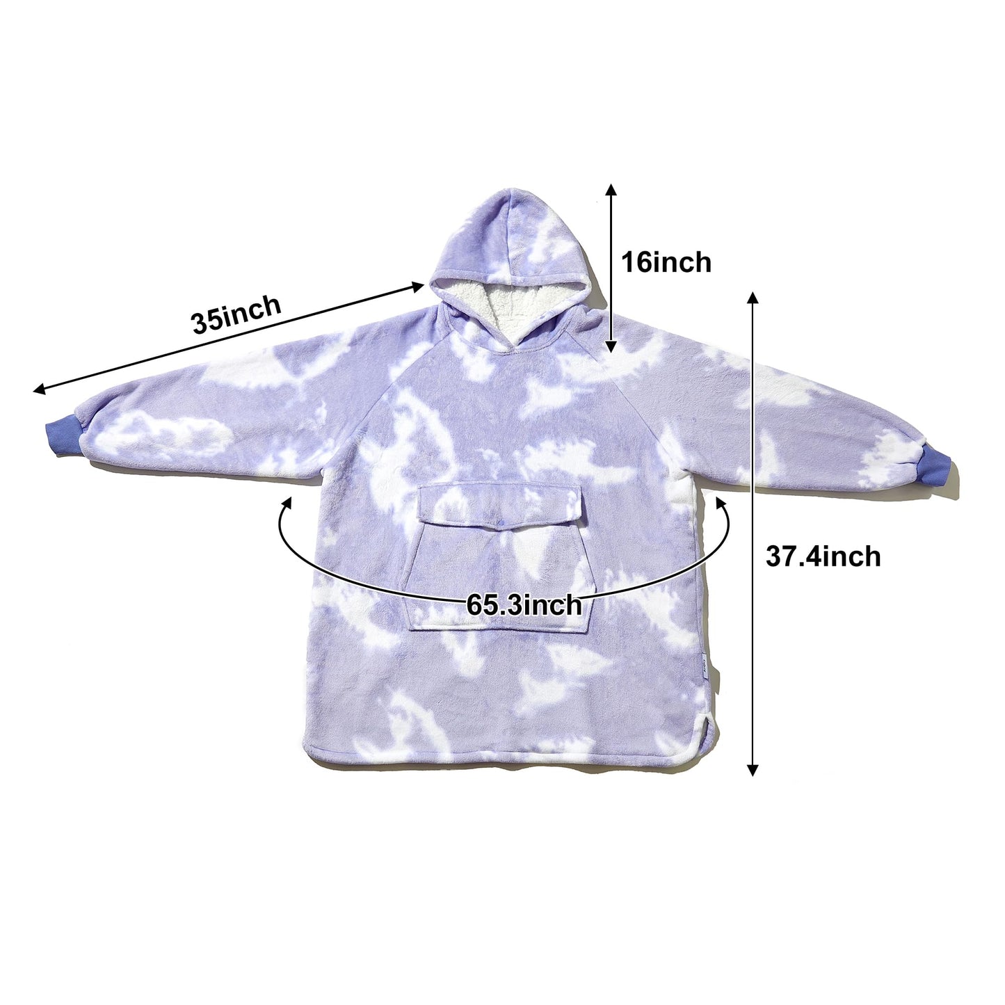 Krifey Wearable Blanket Hoodie, Oversized Sherpa Fleece Sweatshirt with Giant Pocket, Birthday Gifts for Women, Warm Christmas Gift for Mom, Wife, or Girlfriend