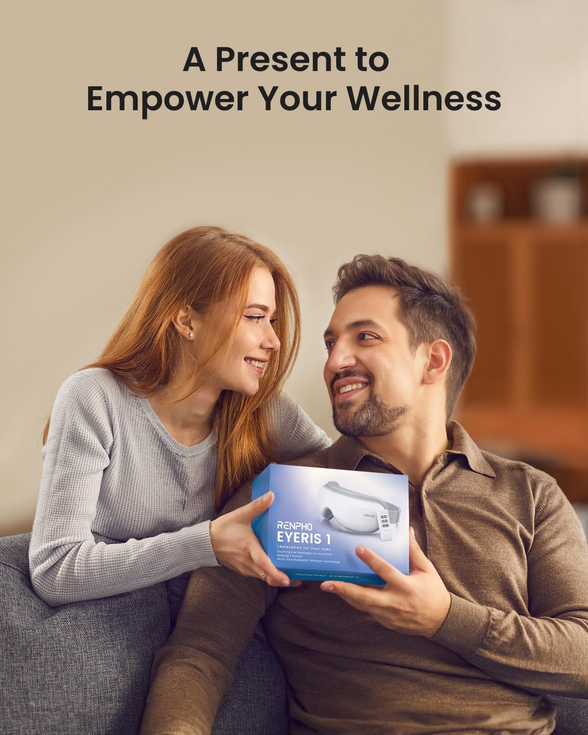 RENPHO Eyeris 1 Eye Massager with Remote, Christmas Birthday Gifts for Women Men, FSA Eligible HSA Sleep Mask with Heat, Compression, Headache Massager Scalp for Strain Relief Migraine Relief Stye Eye