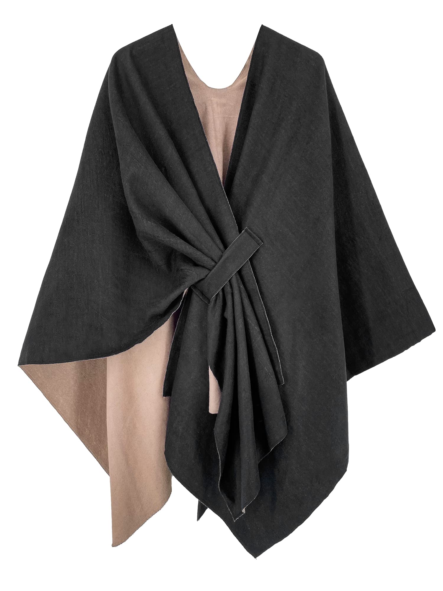 Moss Rose Women's Shawl Wrap Poncho Ruana Cape Open Front Cardigan Shawls for Fall Winter
