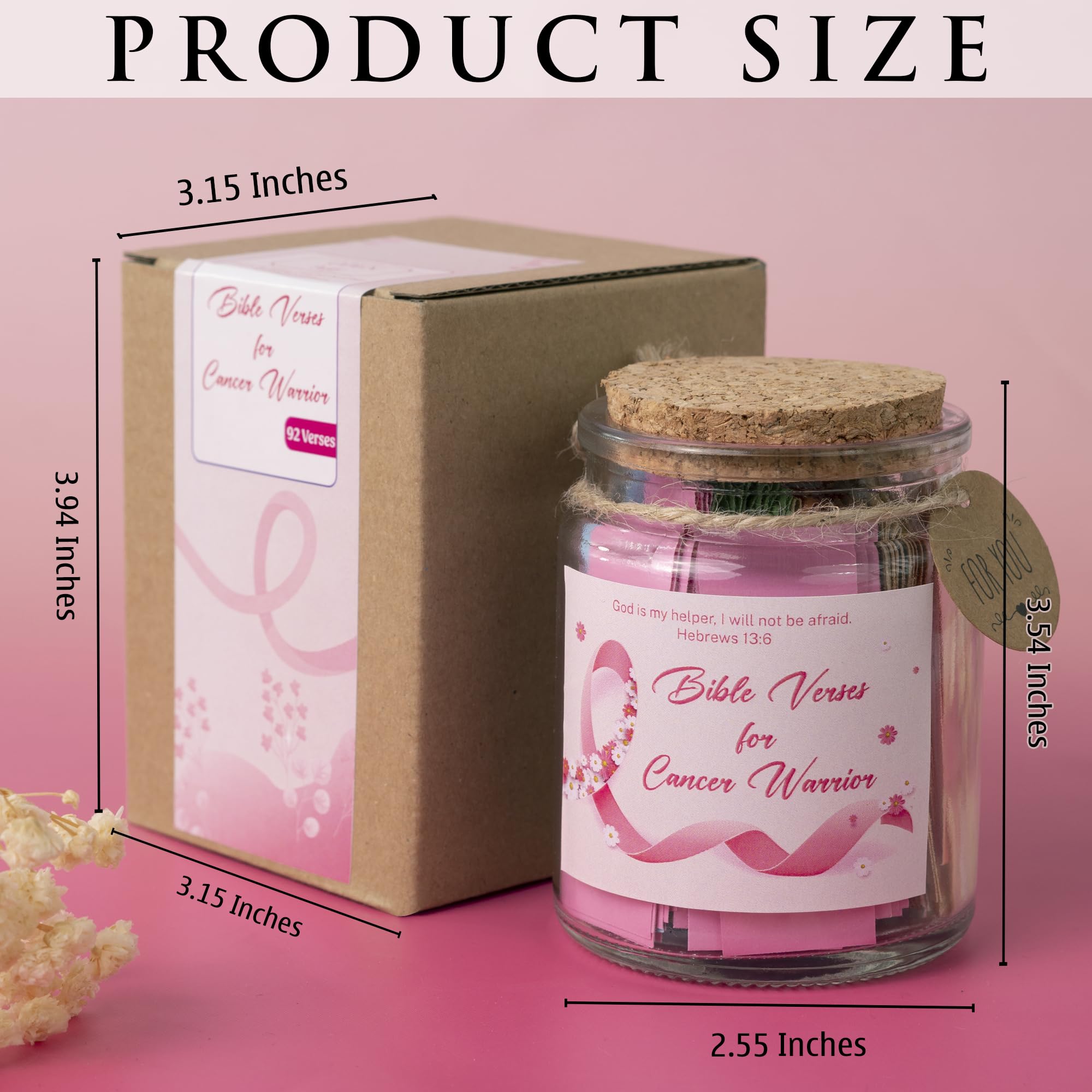 Read This When Bible Verses Jar for Daily Encouragement – Christian, Birthday & Christmas Gifts for Women; Great Gift for Mom, White Elephant Gift & Stocking Stuffer for Women