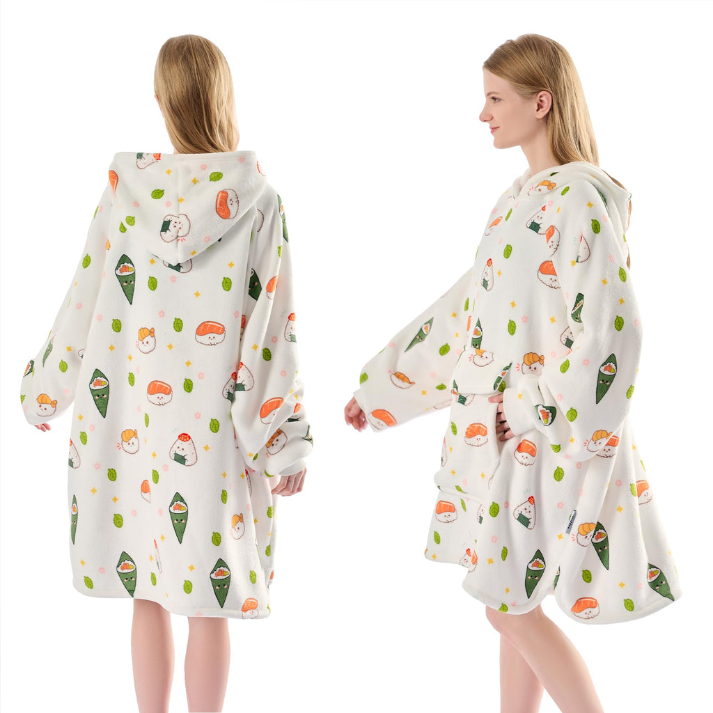 Krifey Wearable Blanket Hoodie, Oversized Sherpa Fleece Sweatshirt with Giant Pocket, Birthday Gifts for Women, Warm Christmas Gift for Mom, Wife, or Girlfriend