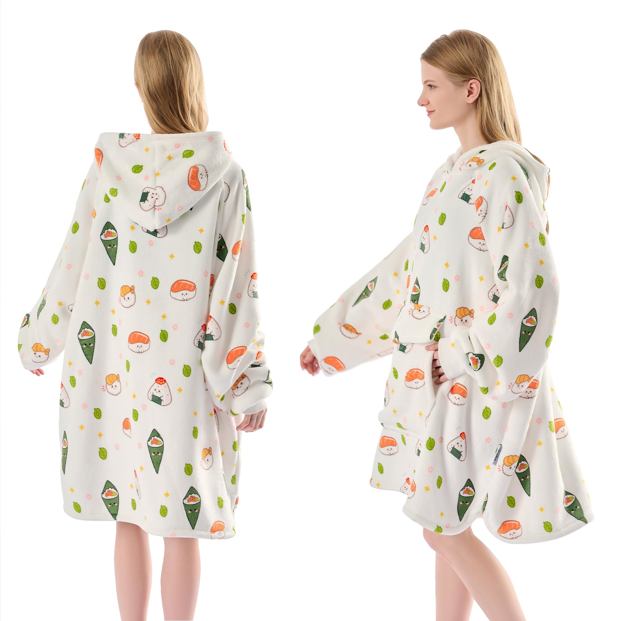 Krifey Wearable Blanket Hoodie, Oversized Sherpa Fleece Sweatshirt with Giant Pocket, Birthday Gifts for Women, Warm Christmas Gift for Mom, Wife, or Girlfriend