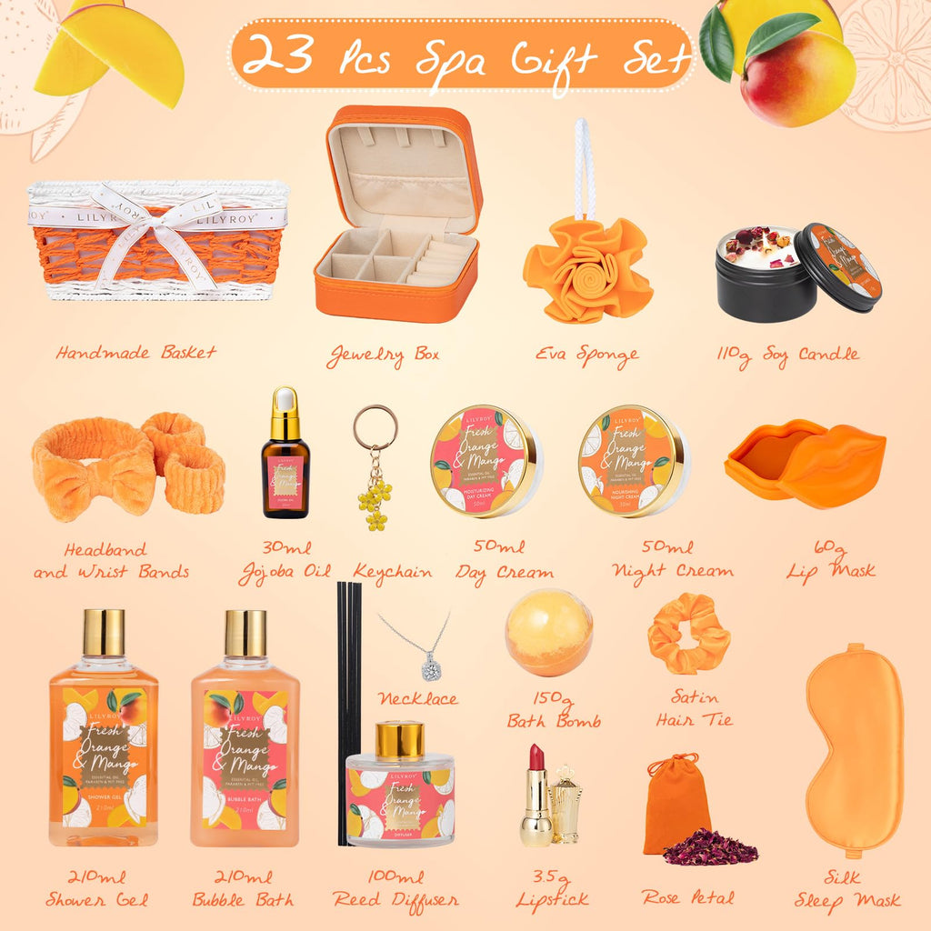 Christmas Gift Basket Set for Women - Ultimate 15-Piece Bath & Body Gift Set, Spa Gift Basket, Bath Collection | Birthday Gift, Mothers Day Gifts for Mom, Perfect Present for Her & Mom All Occasions