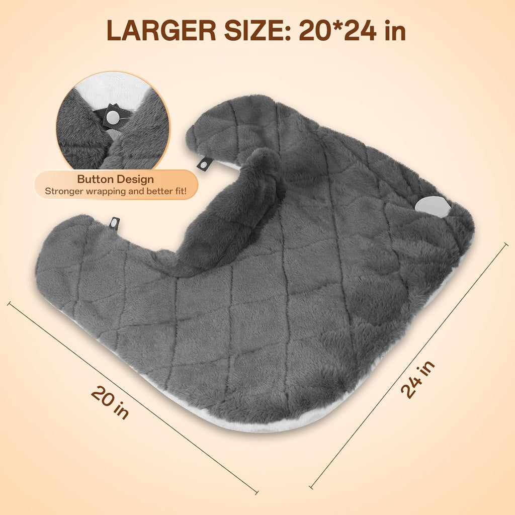 Neck and Shoulder Heating Pad for Pain Relief, XHBDXDP Weighted Neck Heating Pads, 24 x 20″ Neck Heating Pad with Tourmaline Beads, 5 Heat Settings, 4 Auto-Off, Gift for Women