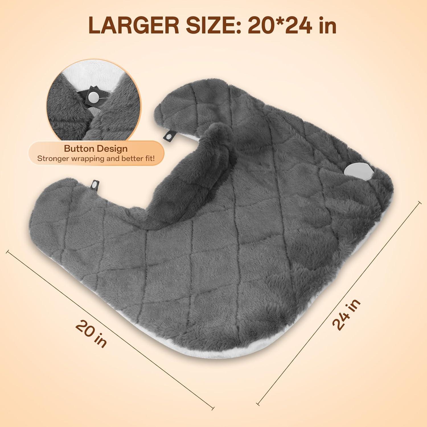 Neck and Shoulder Heating Pad for Pain Relief, XHBDXDP Weighted Neck Heating Pads, 24 x 20″ Neck Heating Pad with Tourmaline Beads, 5 Heat Settings, 4 Auto-Off, Gift for Women