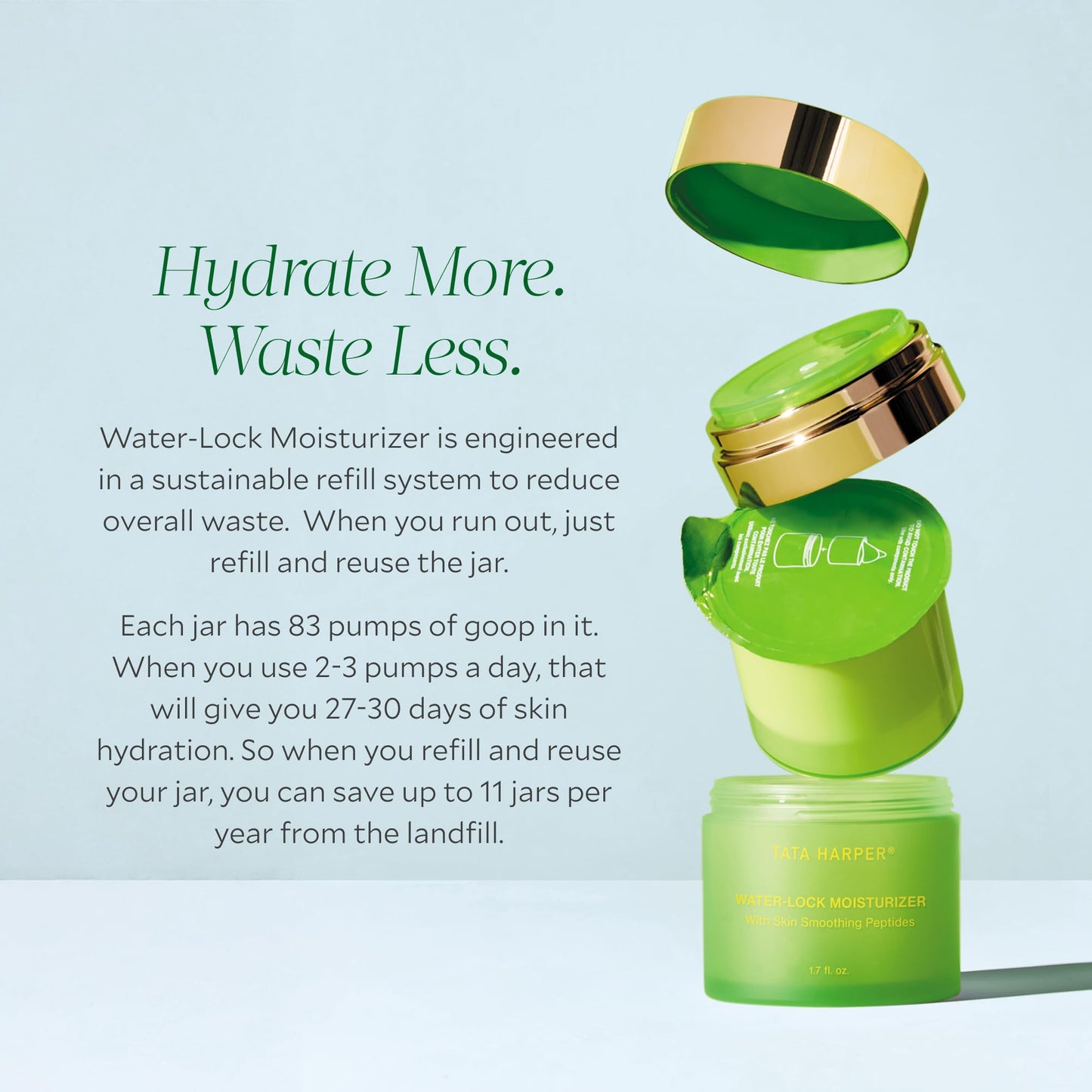 Tata Harper Water-Lock Moisturizer, Lightweight, Silicone-Free Hydrator, 100% Natural, Made Fresh in Vermont