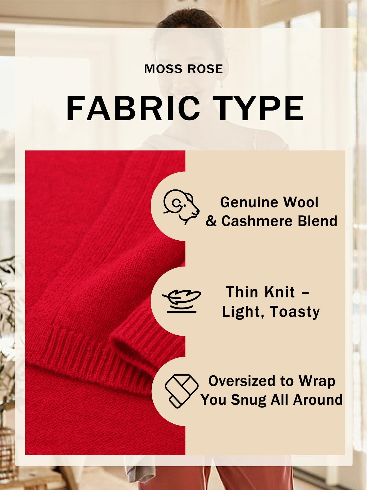 Moss Rose Women's Shawl Wrap Poncho Ruana Cape Open Front Cardigan Shawls for Fall Winter