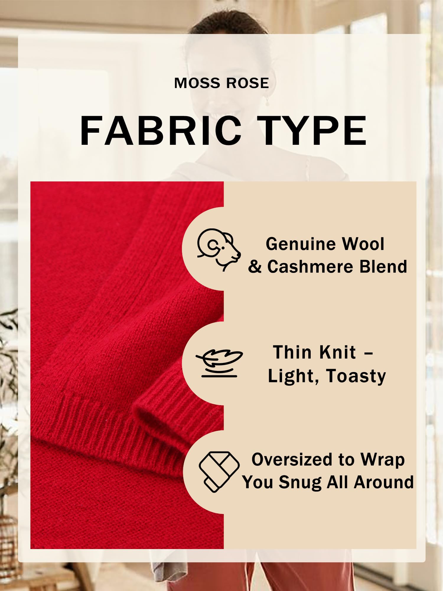 Moss Rose Women's Shawl Wrap Poncho Ruana Cape Open Front Cardigan Shawls for Fall Winter