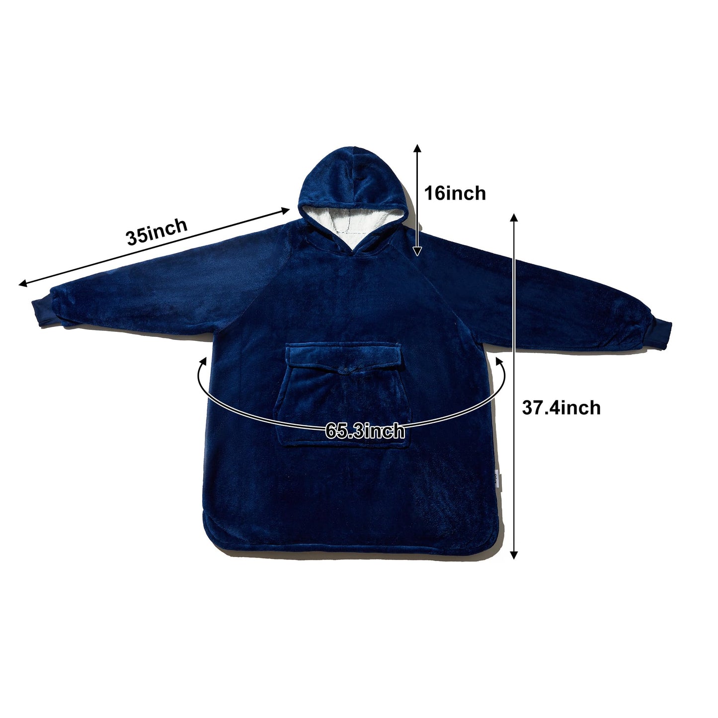 Krifey Wearable Blanket Hoodie, Oversized Sherpa Fleece Sweatshirt with Giant Pocket, Birthday Gifts for Women, Warm Christmas Gift for Mom, Wife, or Girlfriend