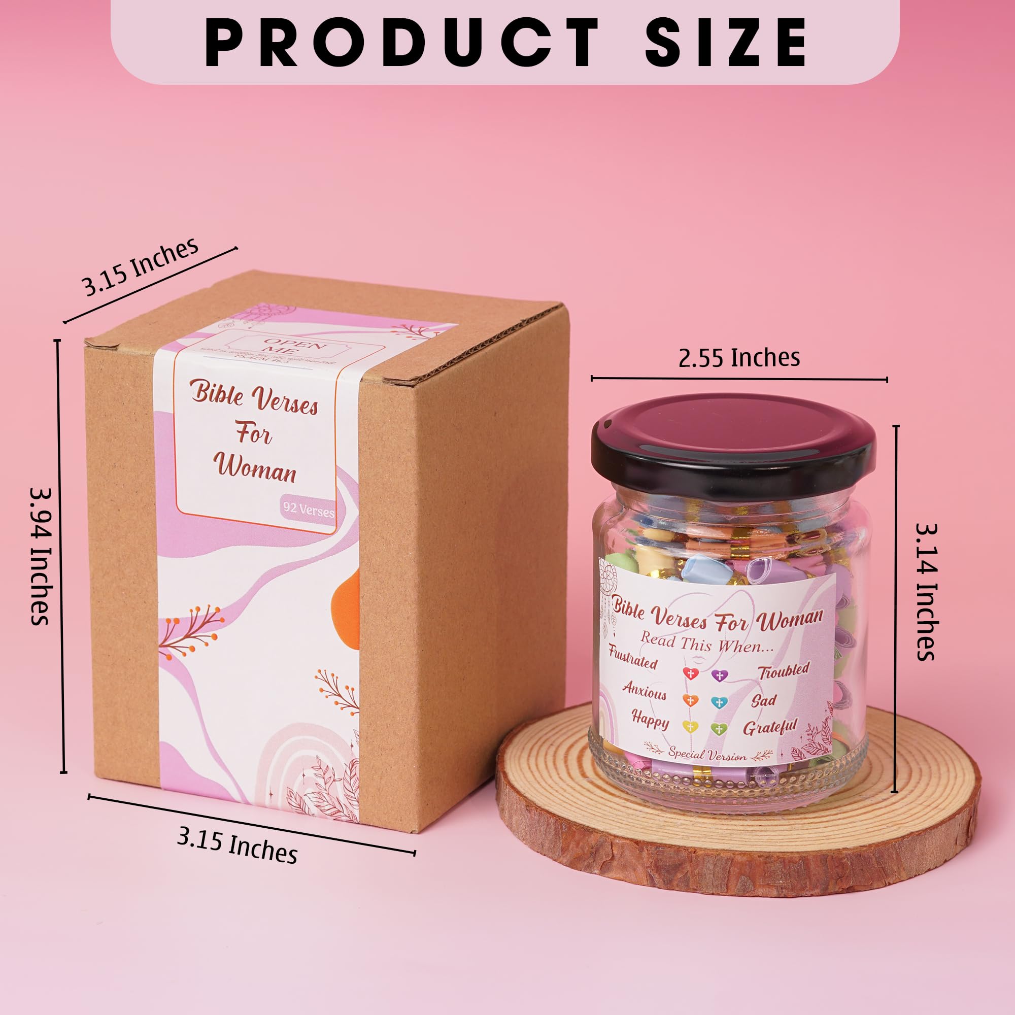 Read This When Bible Verses Jar for Daily Encouragement – Christian, Birthday & Christmas Gifts for Women; Great Gift for Mom, White Elephant Gift & Stocking Stuffer for Women