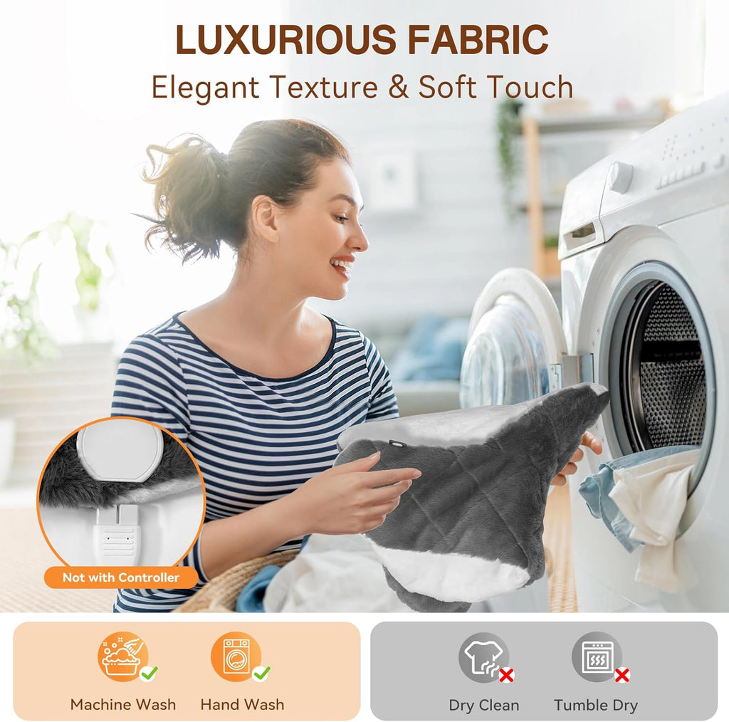 Neck and Shoulder Heating Pad for Pain Relief, XHBDXDP Weighted Neck Heating Pads, 24 x 20″ Neck Heating Pad with Tourmaline Beads, 5 Heat Settings, 4 Auto-Off, Gift for Women