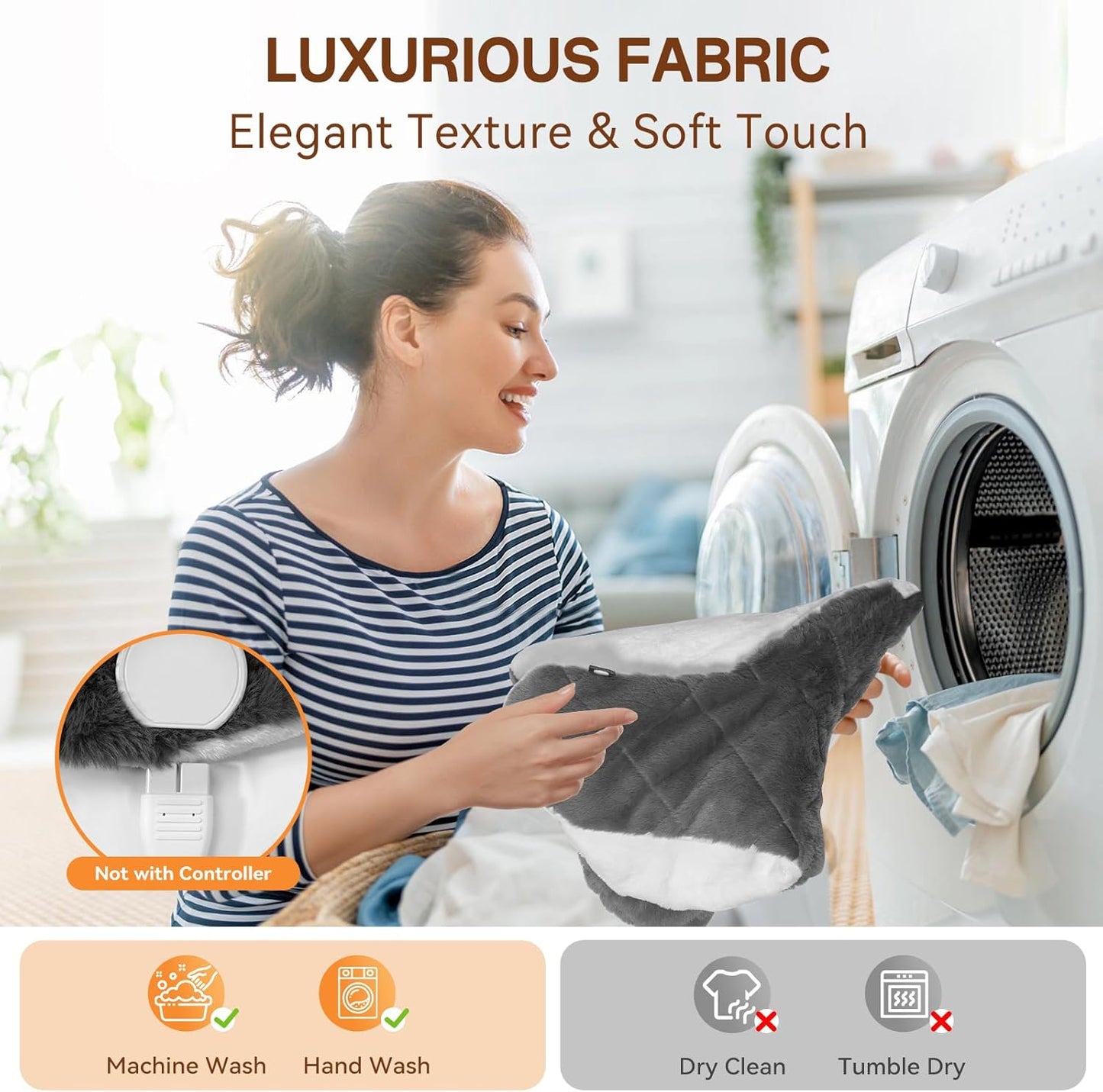 Neck and Shoulder Heating Pad for Pain Relief, XHBDXDP Weighted Neck Heating Pads, 24 x 20″ Neck Heating Pad with Tourmaline Beads, 5 Heat Settings, 4 Auto-Off, Gift for Women