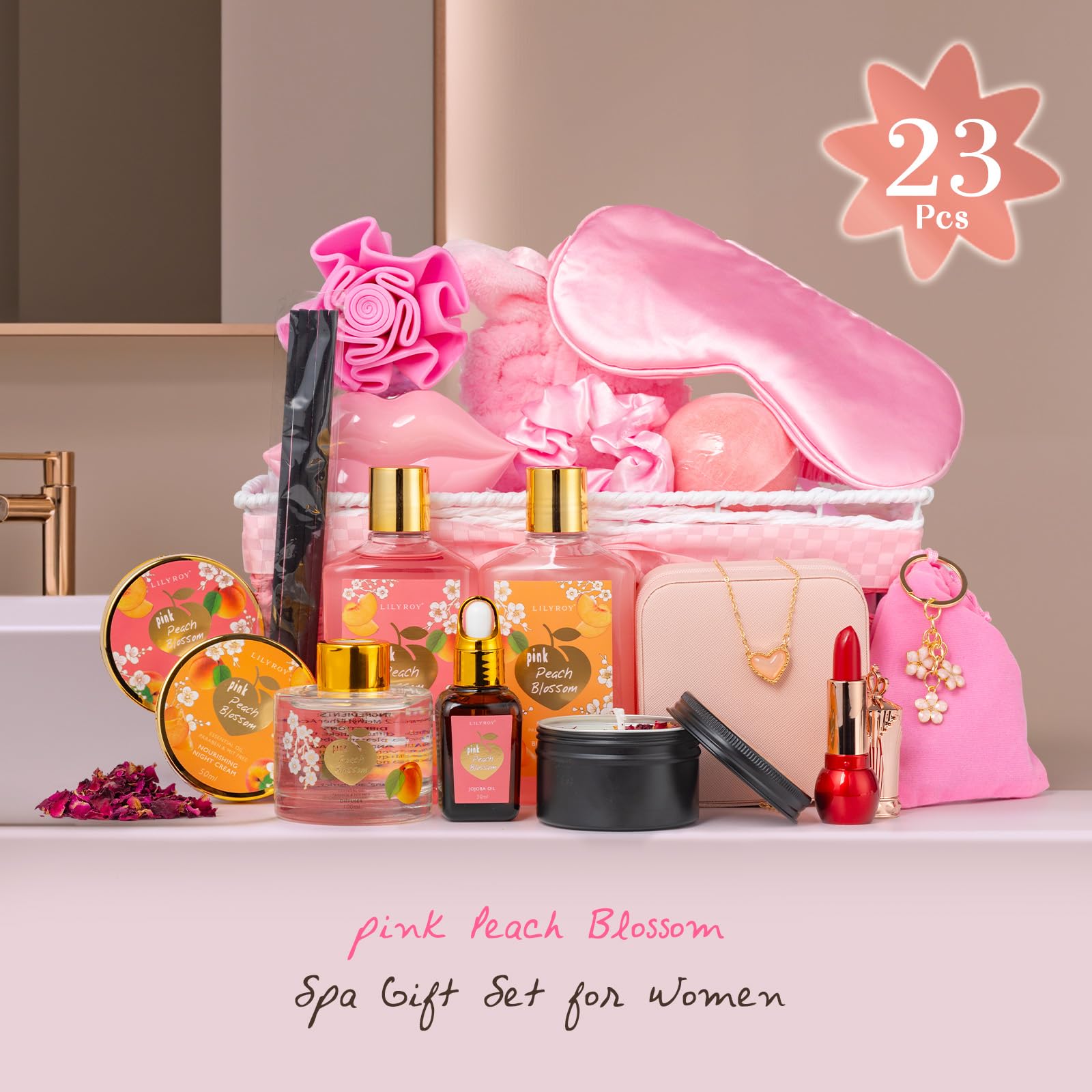 Christmas Gift Basket Set for Women - Ultimate 15-Piece Bath & Body Gift Set, Spa Gift Basket, Bath Collection | Birthday Gift, Mothers Day Gifts for Mom, Perfect Present for Her & Mom All Occasions