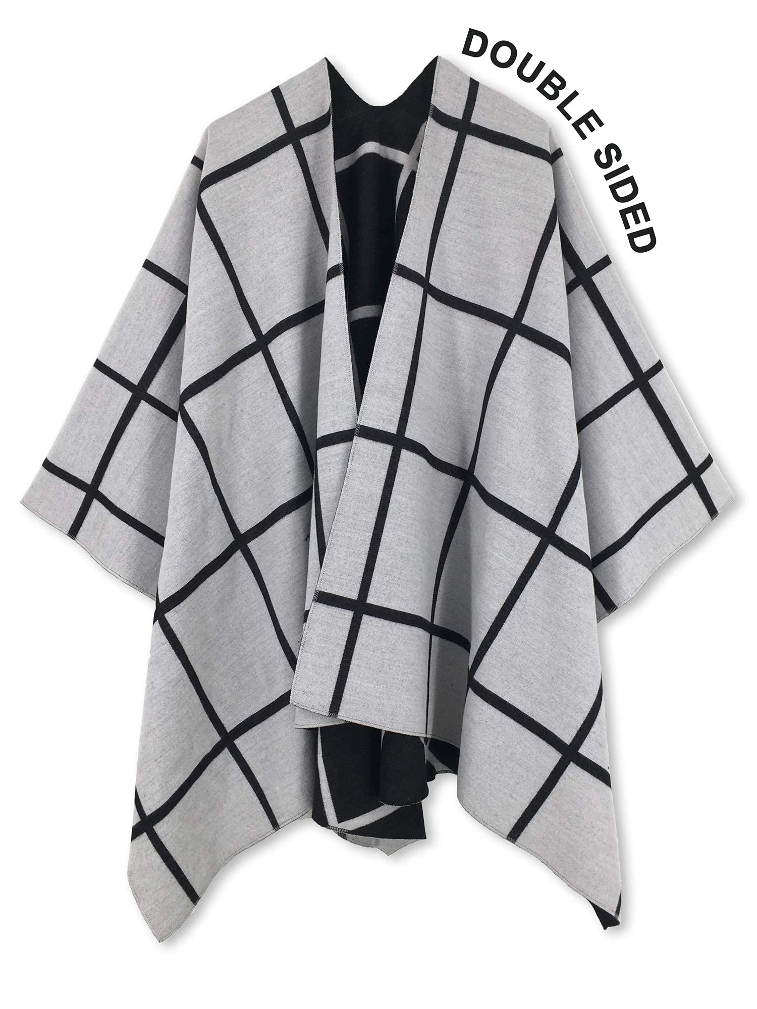 Moss Rose Women's Shawl Wrap Poncho Ruana Cape Open Front Cardigan Shawls for Fall Winter