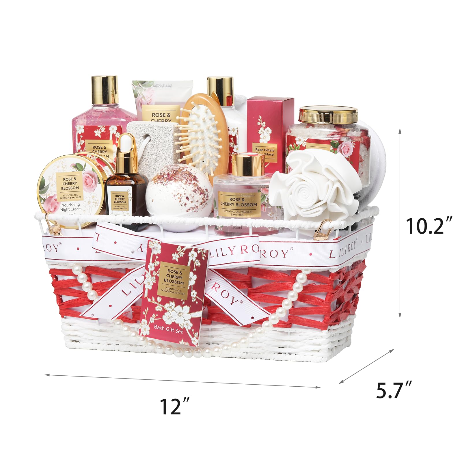 Christmas Gift Basket Set for Women - Ultimate 15-Piece Bath & Body Gift Set, Spa Gift Basket, Bath Collection | Birthday Gift, Mothers Day Gifts for Mom, Perfect Present for Her & Mom All Occasions
