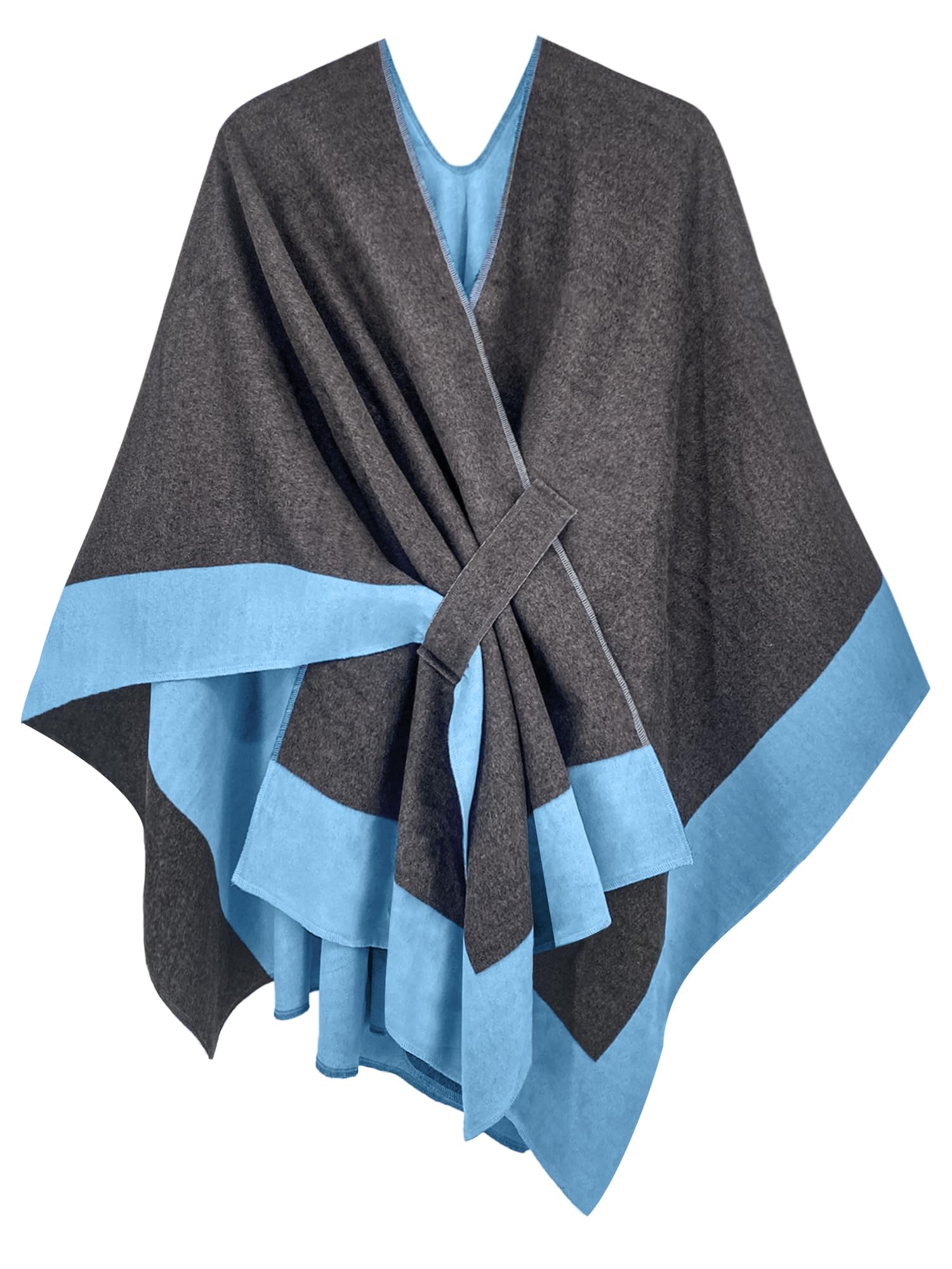 Moss Rose Women's Shawl Wrap Poncho Ruana Cape Open Front Cardigan Shawls for Fall Winter