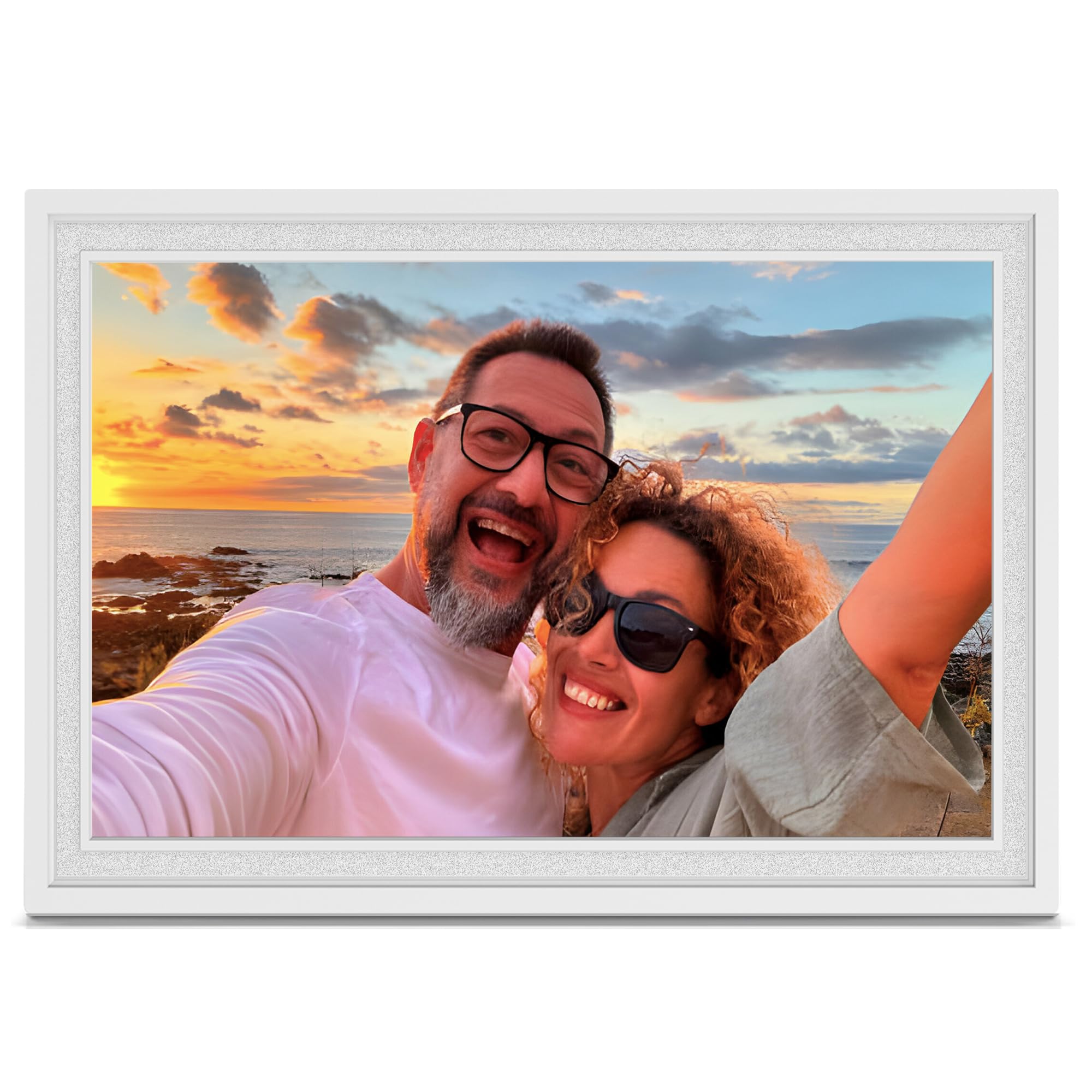 Digital Picture Frame, 10.1'' Frameo Digital Frame Wifi, 32GB Memory, 1280*800 HD Touch Screen Digital Photo Frame, Wall Mountable, Auto-Rotate, Share Instantly, Wedding, Birthday Gifts for Women, Mom