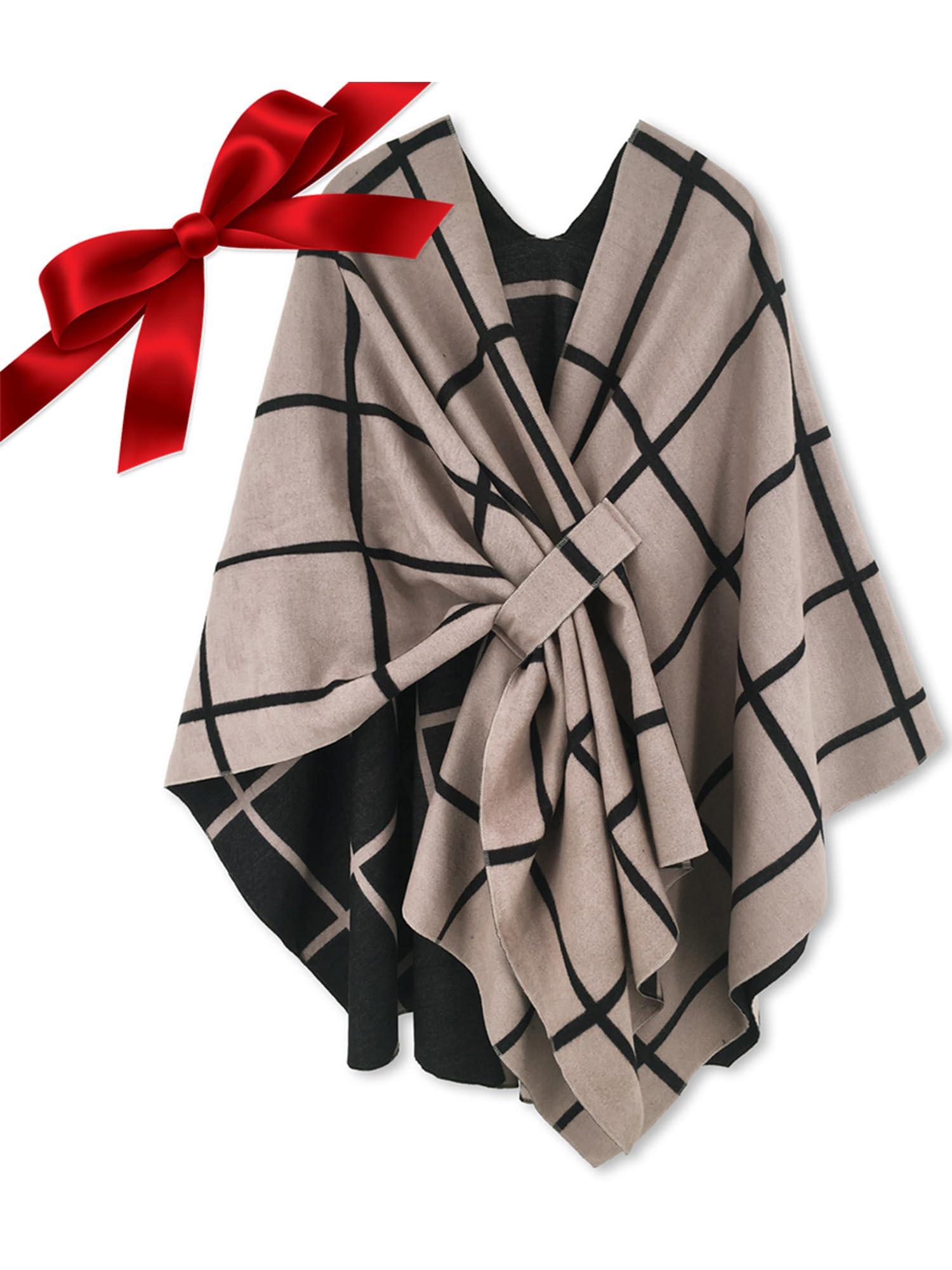 Moss Rose Women's Shawl Wrap Poncho Ruana Cape Open Front Cardigan Shawls for Fall Winter