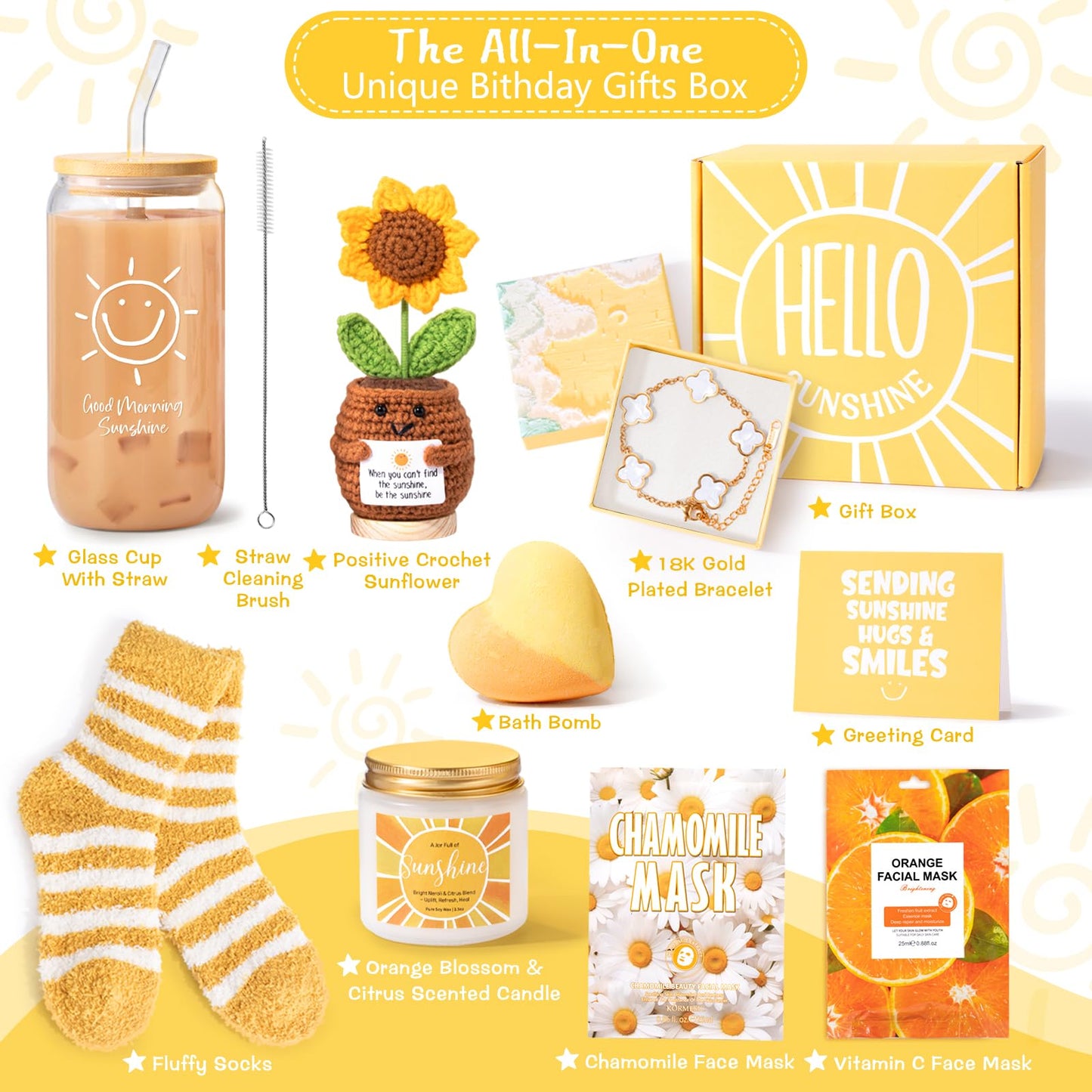 Gift Baskets for Women, 9pcs Unique Happy Birthday Gifts for Women, Best Mothers Day Christmas Gifts Get Well Soon Basket Appreciation Ideas Box w/Tumbler Her Mom Sister Friend Friendship Teacher