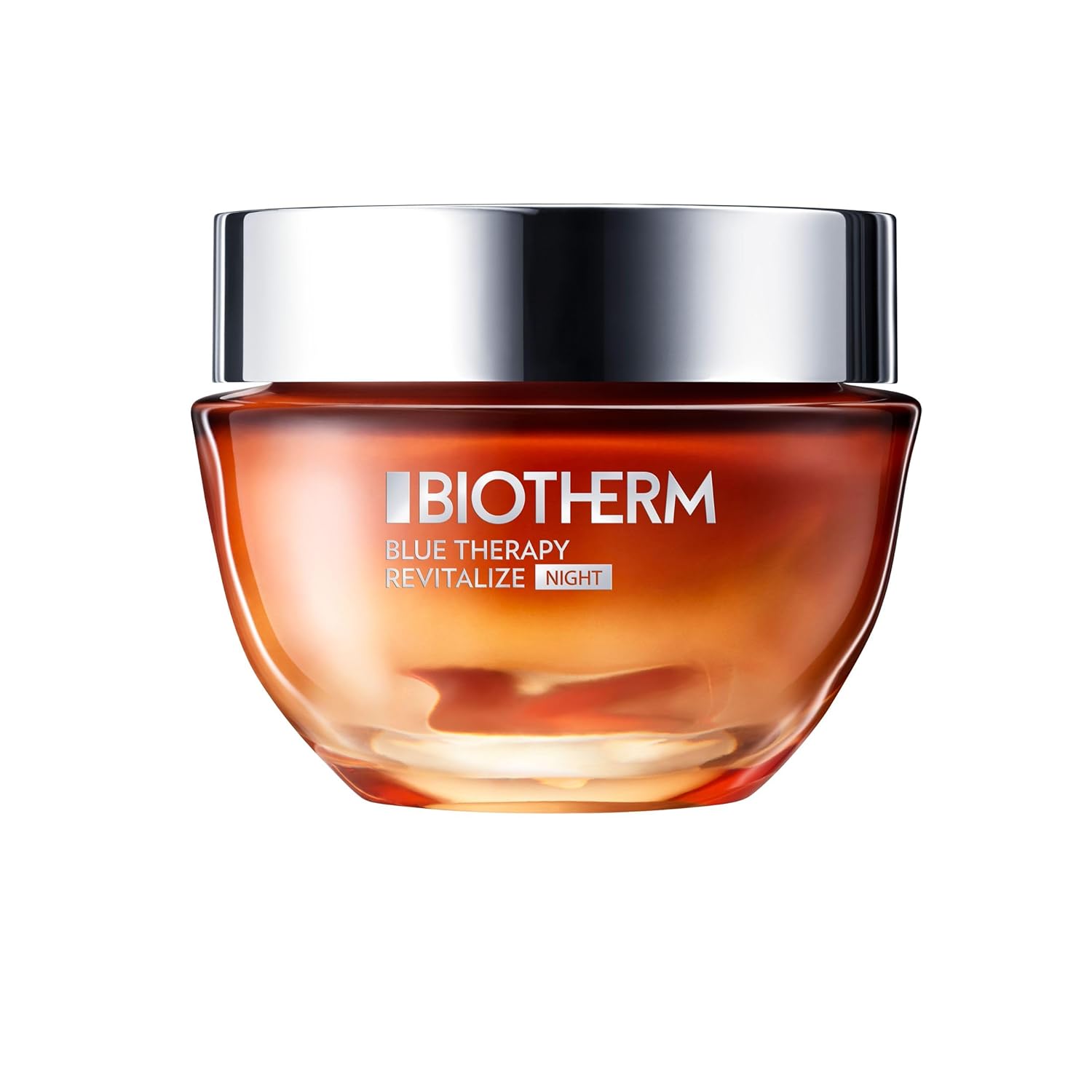 Biotherm Blue Therapy Amber Algae Revitalize Night, Anti-Aging Cream for Dehydrated and Mature Skin with Amber Algae, Nourishing and Firming Formula for a Glowing Complexion, 1.7 Fl. Oz.