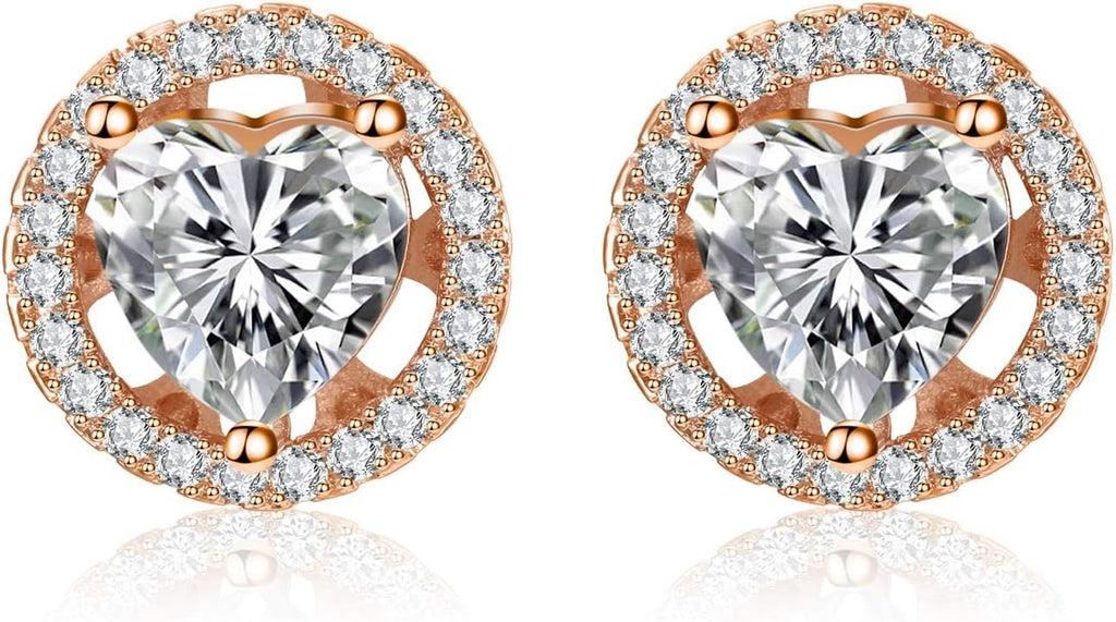 Gifts for Women Jewelry Sets, 4 Pieces Rose Gold Women's Watch Necklace Earring Bracelet Birthday Gifts for Women's Jewelry Sets for Women Gift for Wife Girlfriend Her Birthday Gift for Mom Mother