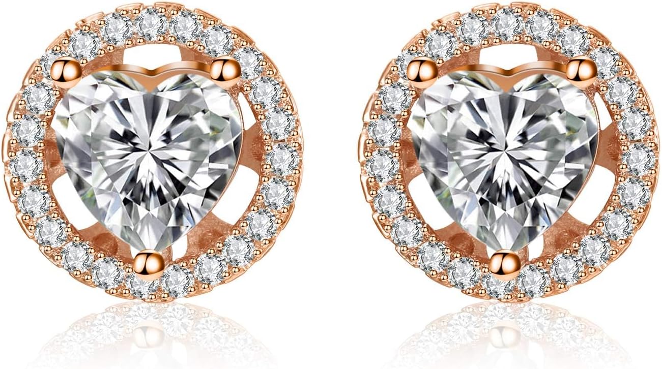 Gifts for Women Jewelry Sets, 4 Pieces Rose Gold Women's Watch Necklace Earring Bracelet Birthday Gifts for Women's Jewelry Sets for Women Gift for Wife Girlfriend Her Birthday Gift for Mom Mother