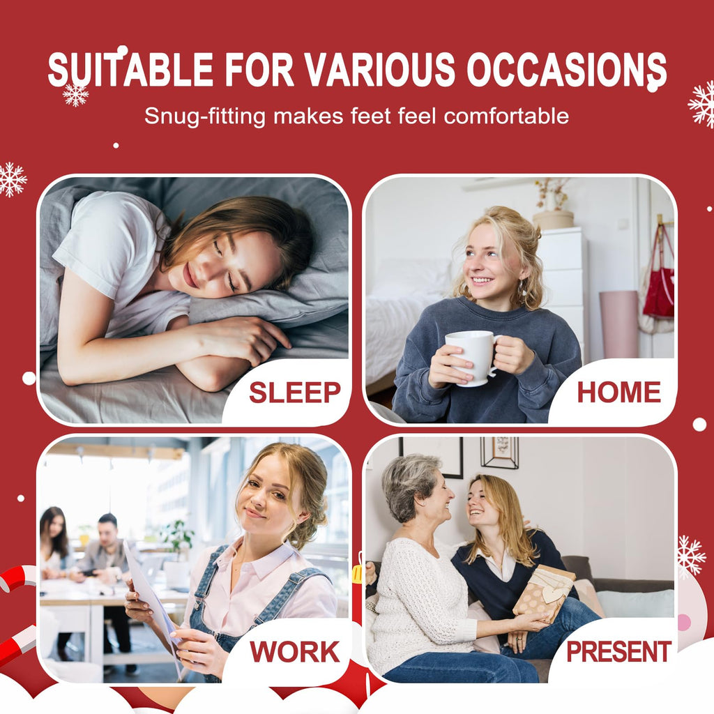 Fuzzy Socks for Women Gifts, Fluffy Cozy Plush Soft Slipper Socks for Fall Winter Christmas Warm Sleeping Home 5/6 Pairs