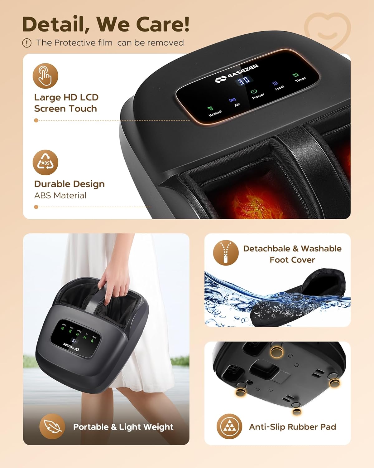Foot Massager Machine with Heat, Shiatsu Foot Massager with Cordless Remote, 2026 Upgraded Deep Kneading, for Plantar Fasciitis, Neuropathy, Birthday Gifts for Women Mom Men Dad, Up to Foot Size 14