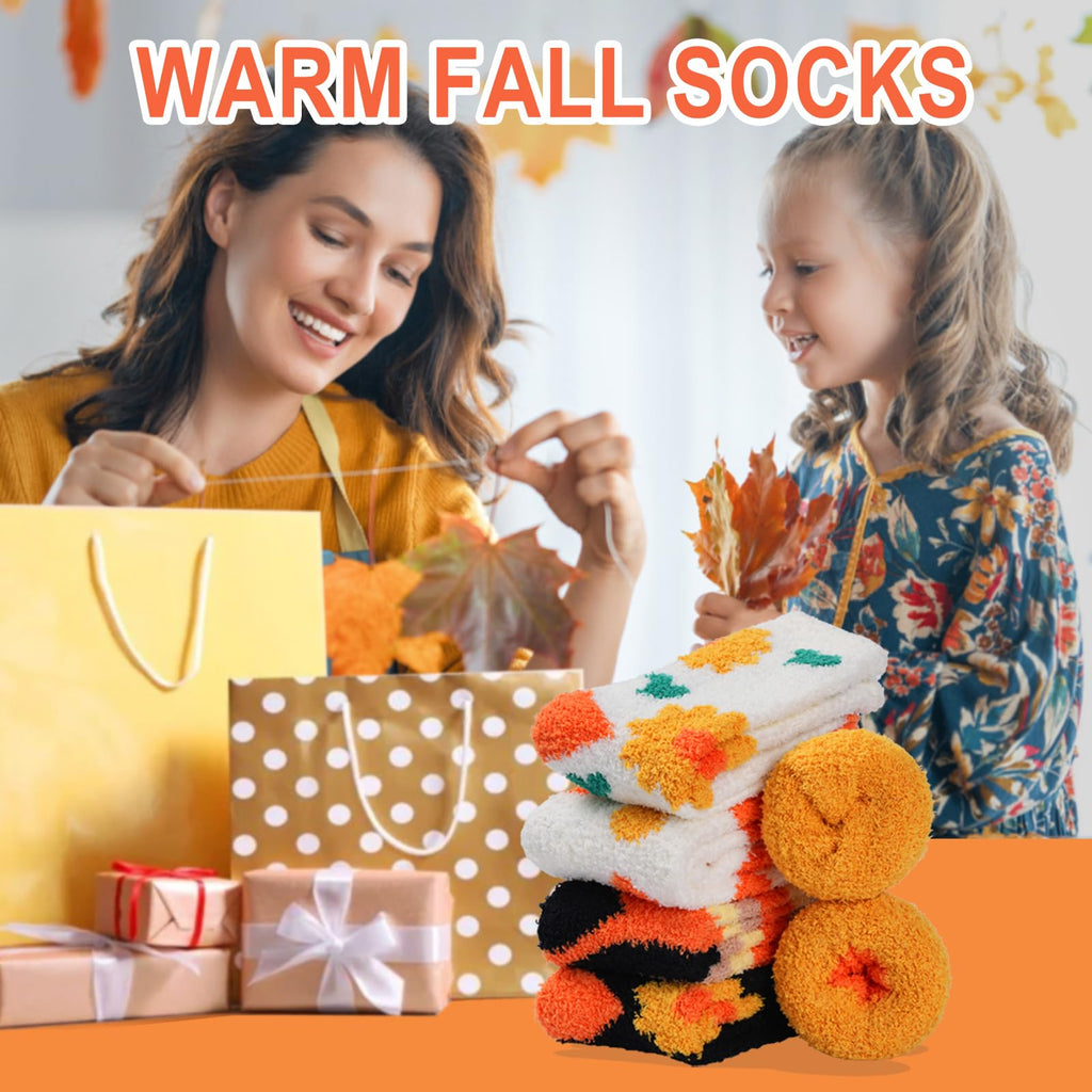 Fuzzy Socks for Women Gifts, Fluffy Cozy Plush Soft Slipper Socks for Fall Winter Christmas Warm Sleeping Home 5/6 Pairs