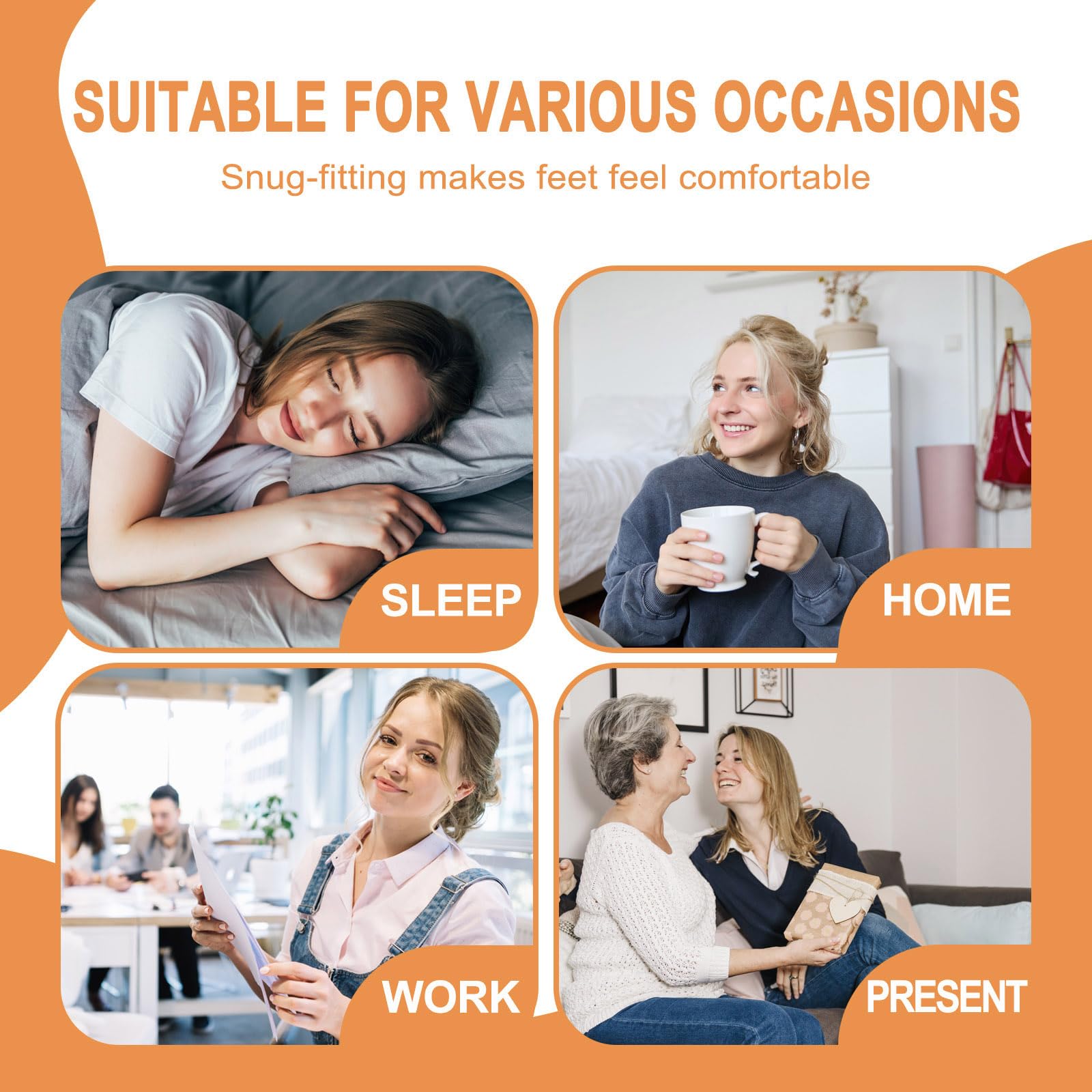 Fuzzy Socks for Women Gifts, Fluffy Cozy Plush Soft Slipper Socks for Fall Winter Christmas Warm Sleeping Home 5/6 Pairs