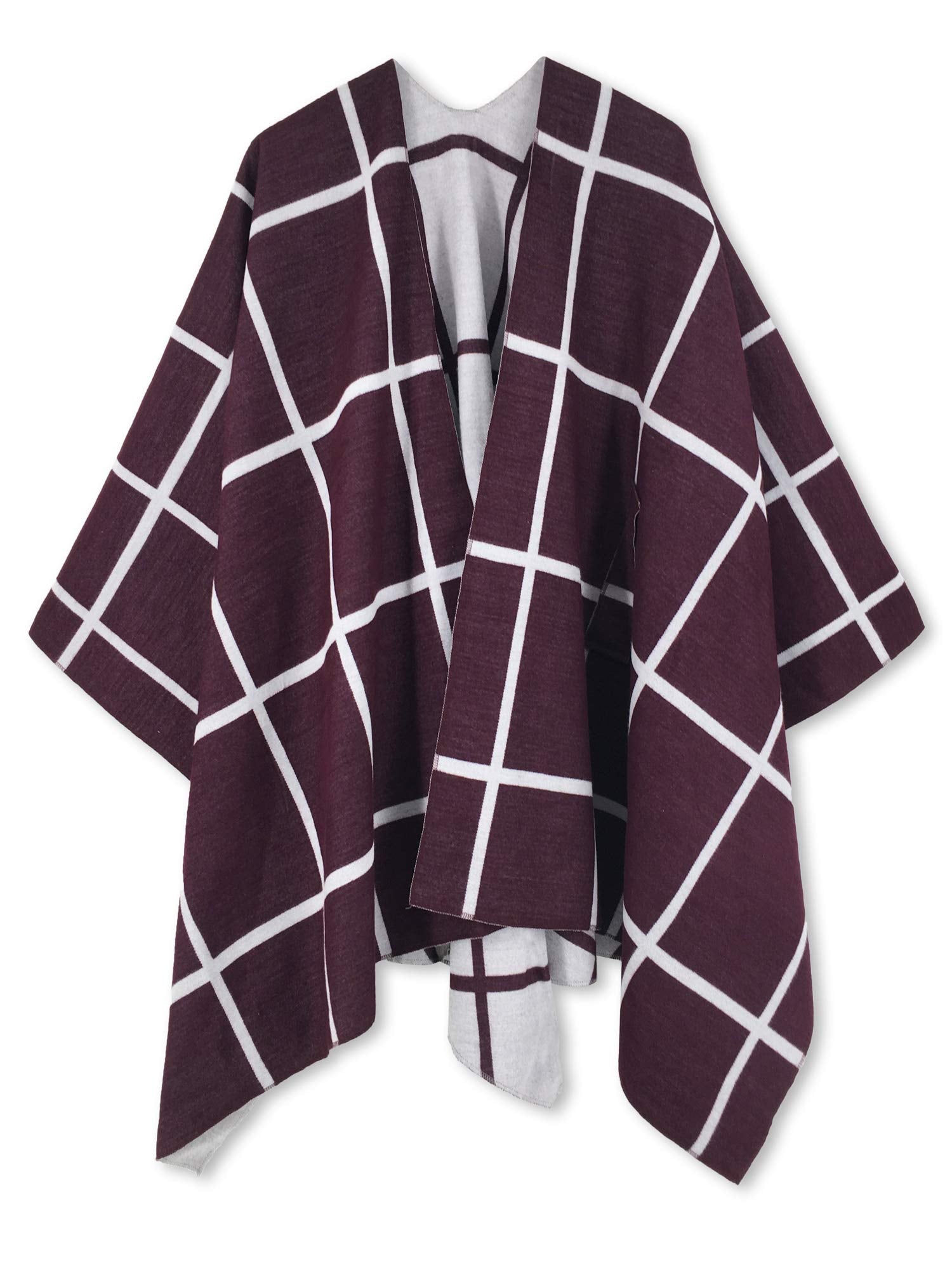 Moss Rose Women's Shawl Wrap Poncho Ruana Cape Open Front Cardigan Shawls for Fall Winter