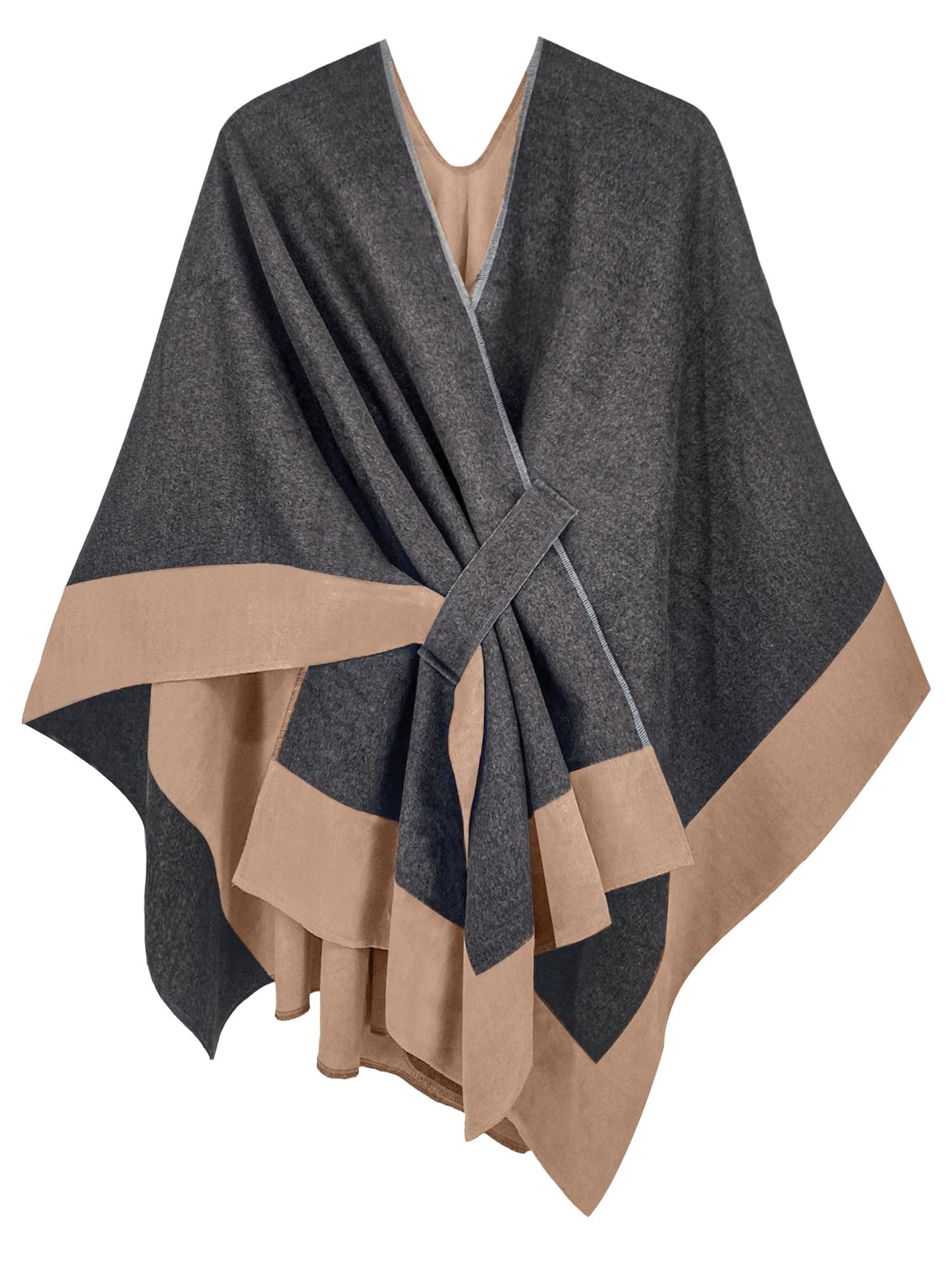 Moss Rose Women's Shawl Wrap Poncho Ruana Cape Open Front Cardigan Shawls for Fall Winter
