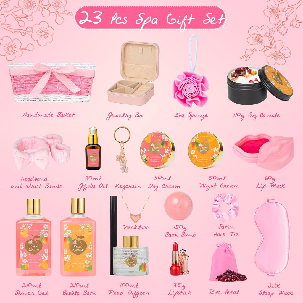 Christmas Gift Basket Set for Women - Ultimate 15-Piece Bath & Body Gift Set, Spa Gift Basket, Bath Collection | Birthday Gift, Mothers Day Gifts for Mom, Perfect Present for Her & Mom All Occasions